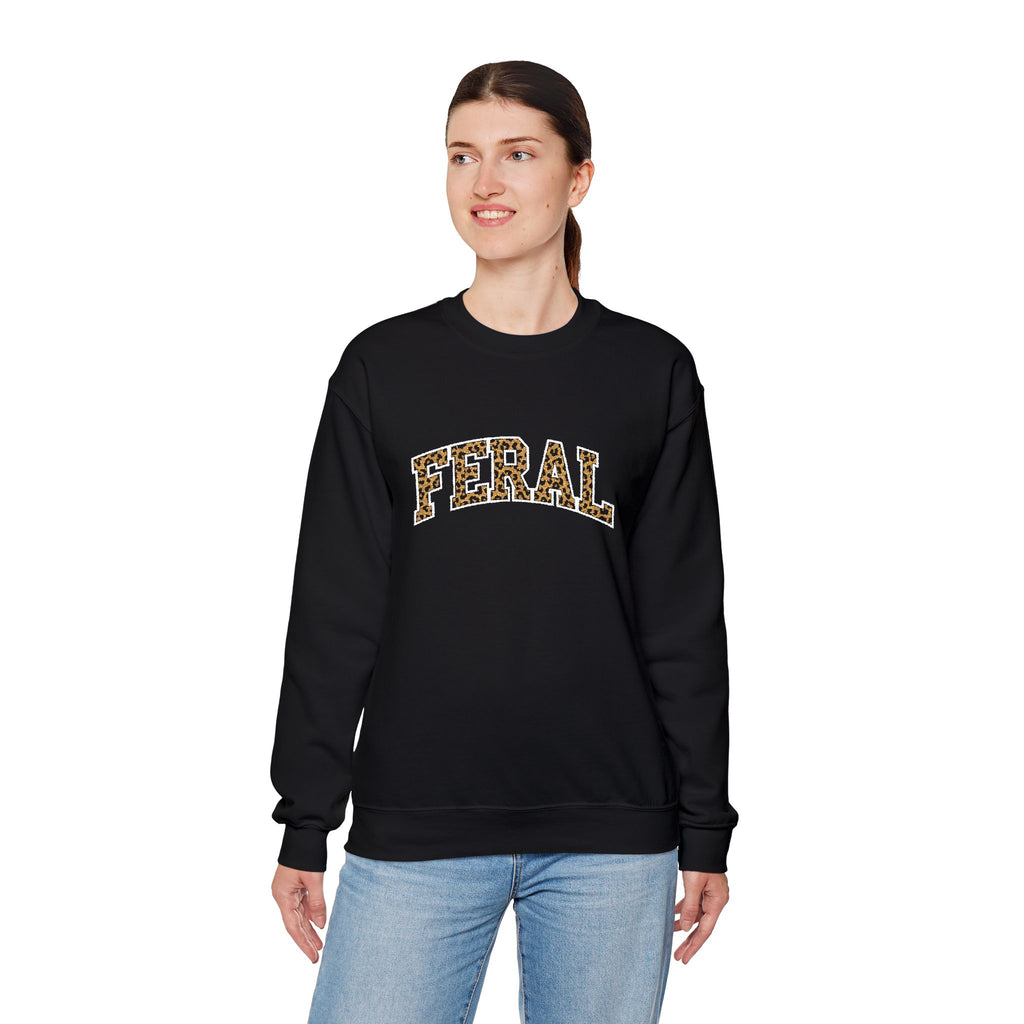 "Feral" Cat Rescue Support Embrodiery Sweatshirt, 5 colors