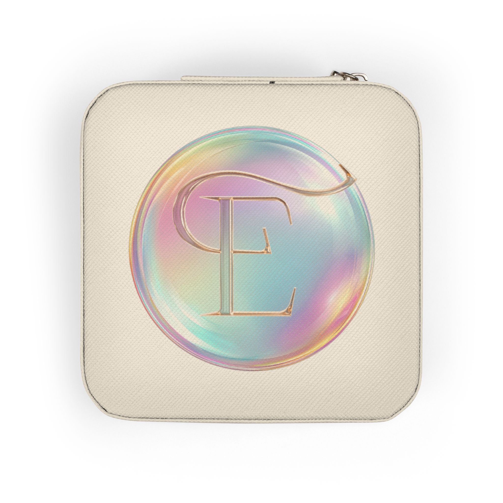 Personalized Monogram Travel Jewelry Case — Compact Organizer with Ring & Earring Compartments, Perfect Gift