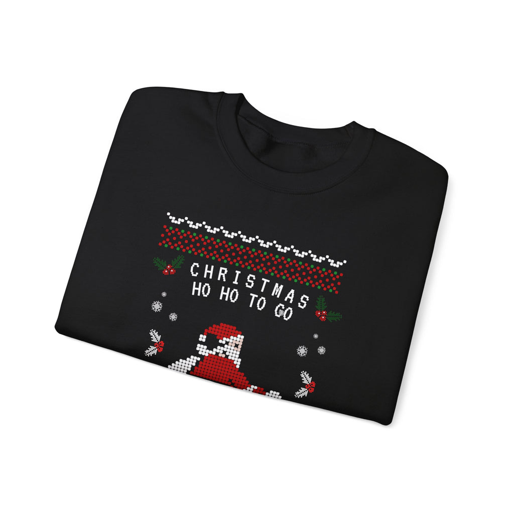 Christmas Ho Ho To Go Sweatshirt — Santa Scooter Holiday Crewneck