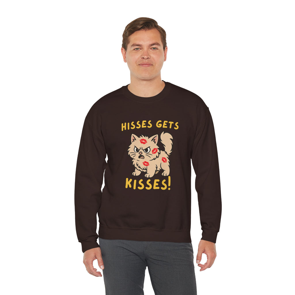 'Hisses Gets Kisses" Unisex Sweatshirt | Supporting Cat Rescues