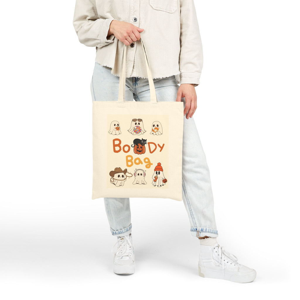 'Boo-dy Bag" Personalized Halloween Cotton Canvas Tote Bag | Bag