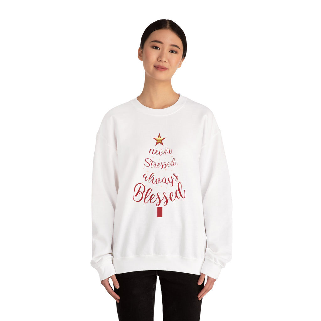 Christmas Blessing Sweatshirt — 50% to Feeding America, Fun & Casual Holiday Crewneck