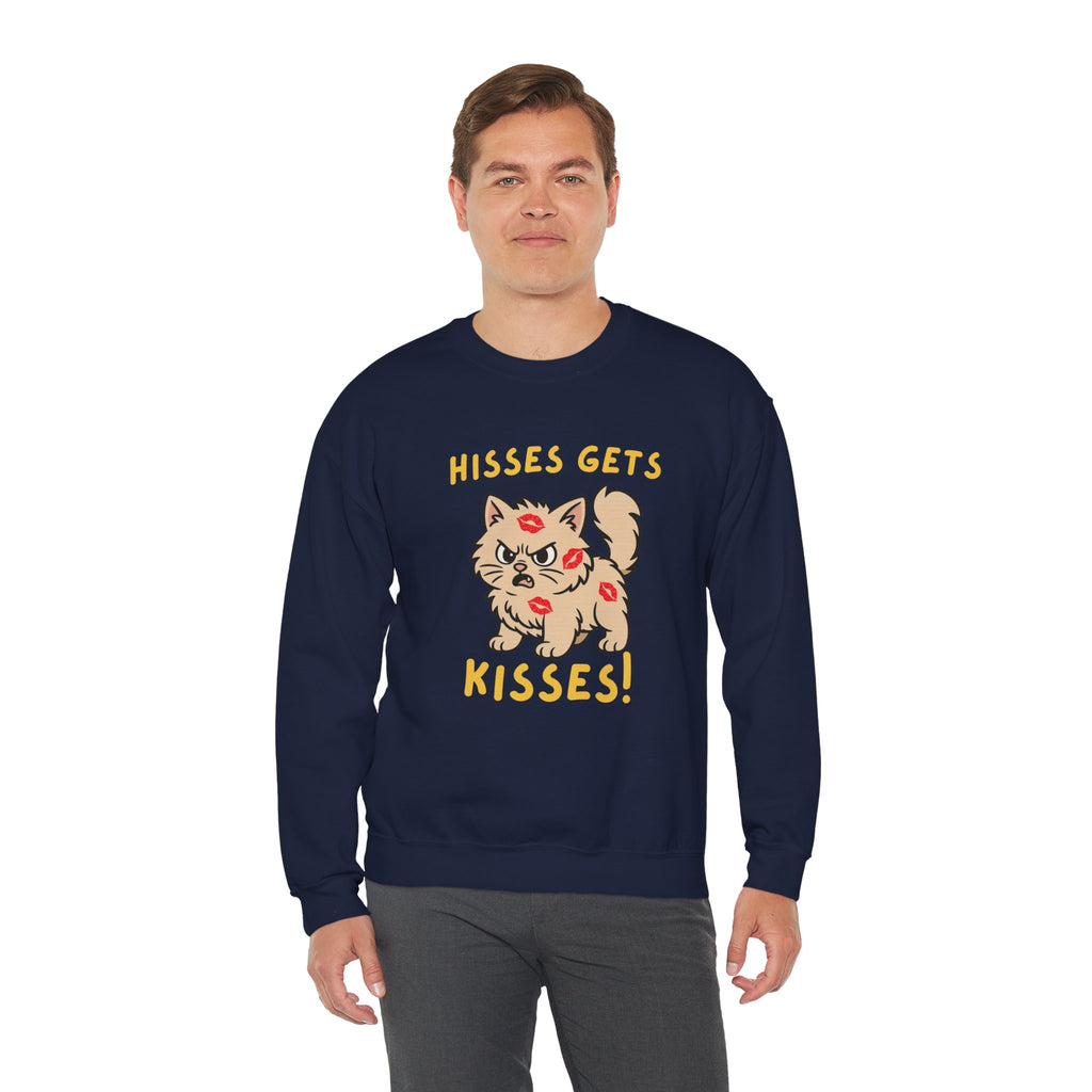'Hisses Gets Kisses" Unisex Sweatshirt | Supporting Cat Rescues