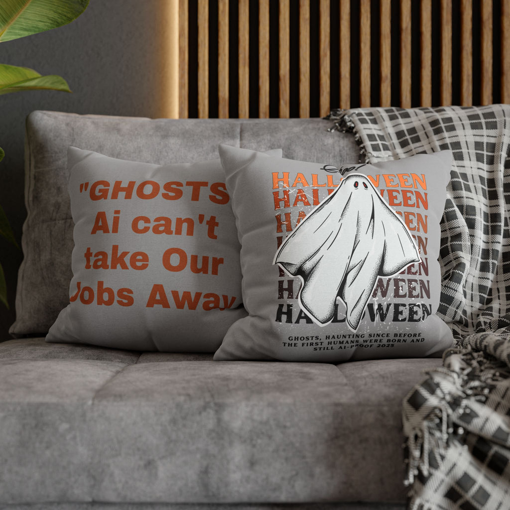 "Ghosts Ai Proof" Halloween Ghost Pillowcase, 2 sizes