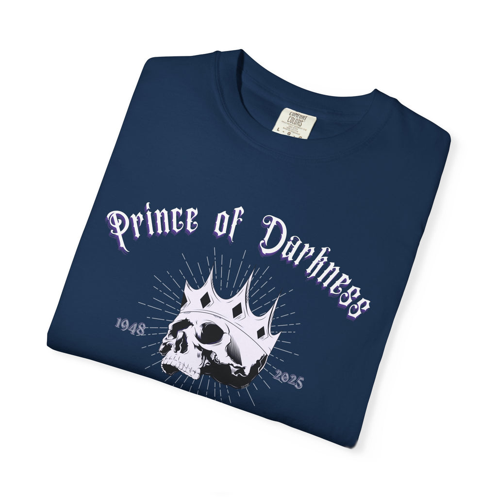 "Prince of Darkness" ode to Ozzy T-Shirt, Unisex Skulls Tee, Gothic Clothing, Dark Aesthetic Fashion, Halloween Apparel, Alternative Gift Ideas