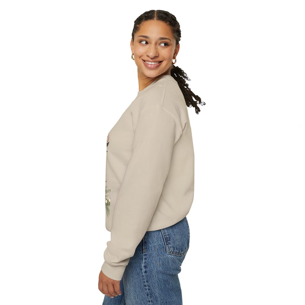 Magic Mushroom Holiday Sweatshirt — "There's a Light in the Center" Cozy, Magic Vintage Mushroom Christmas