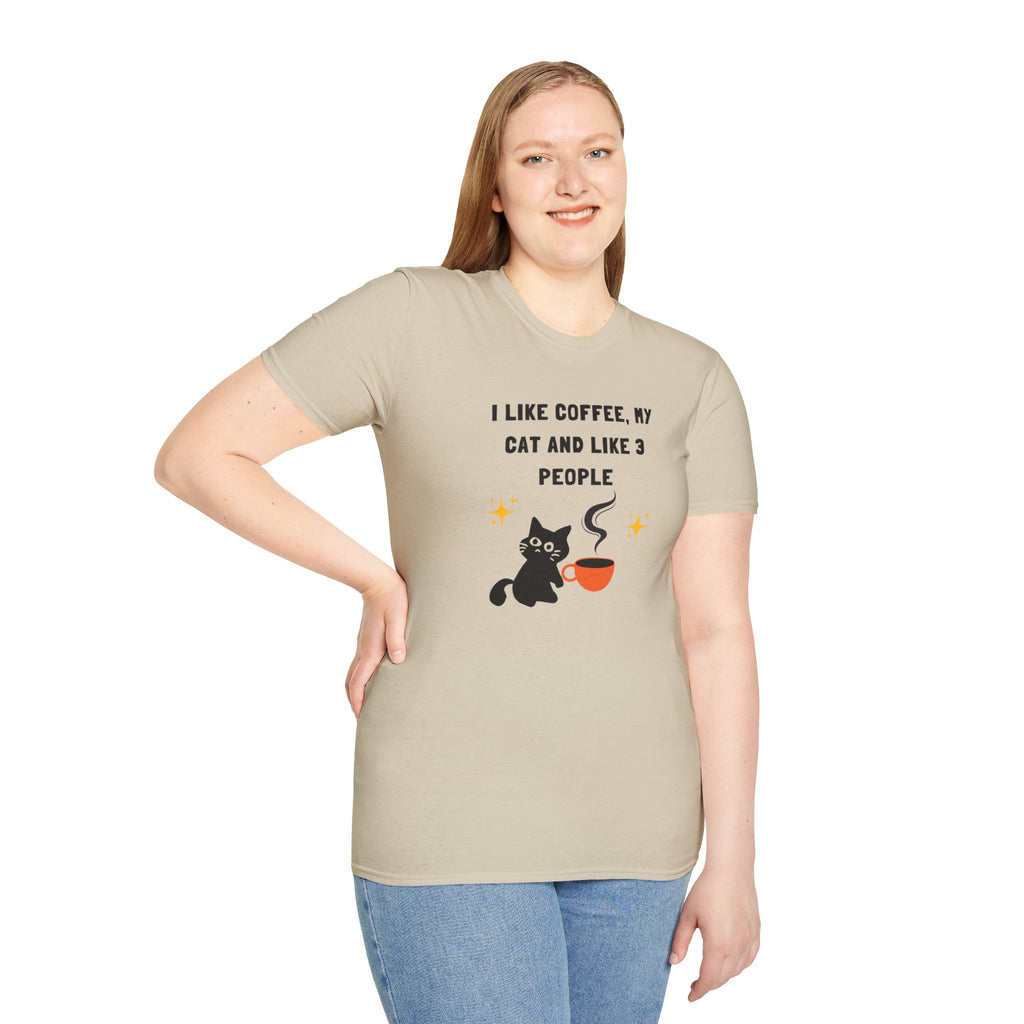 'I like Coffee & My Cat" Funny Cat Lover T-Shirt