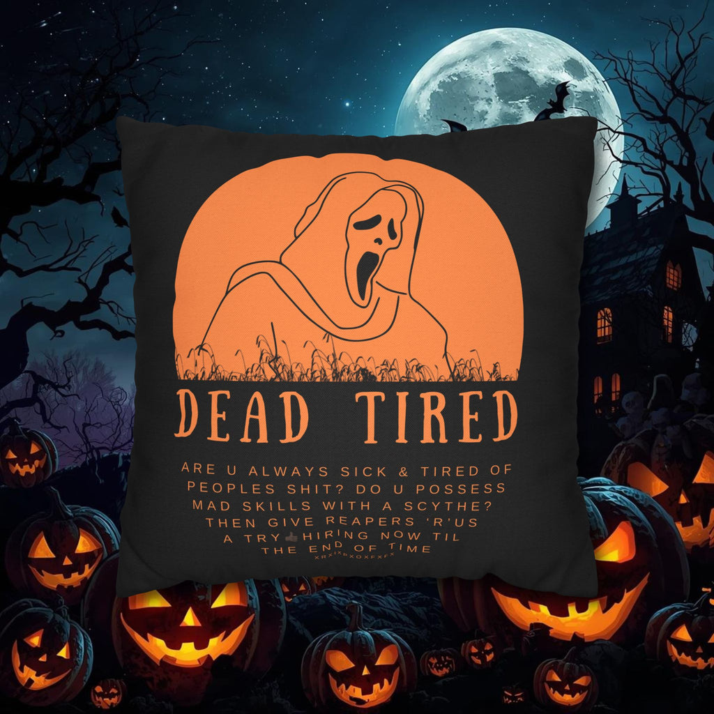 "Dead Tired" Funny Halloween Pillowcase, Personalized, 3 sizes