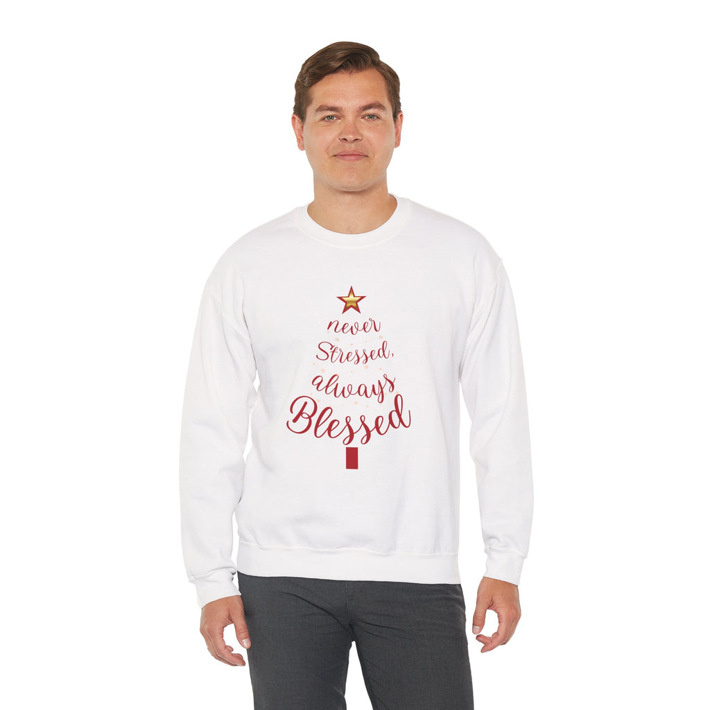 Christmas Blessing Sweatshirt — 50% to Feeding America, Fun & Casual Holiday Crewneck
