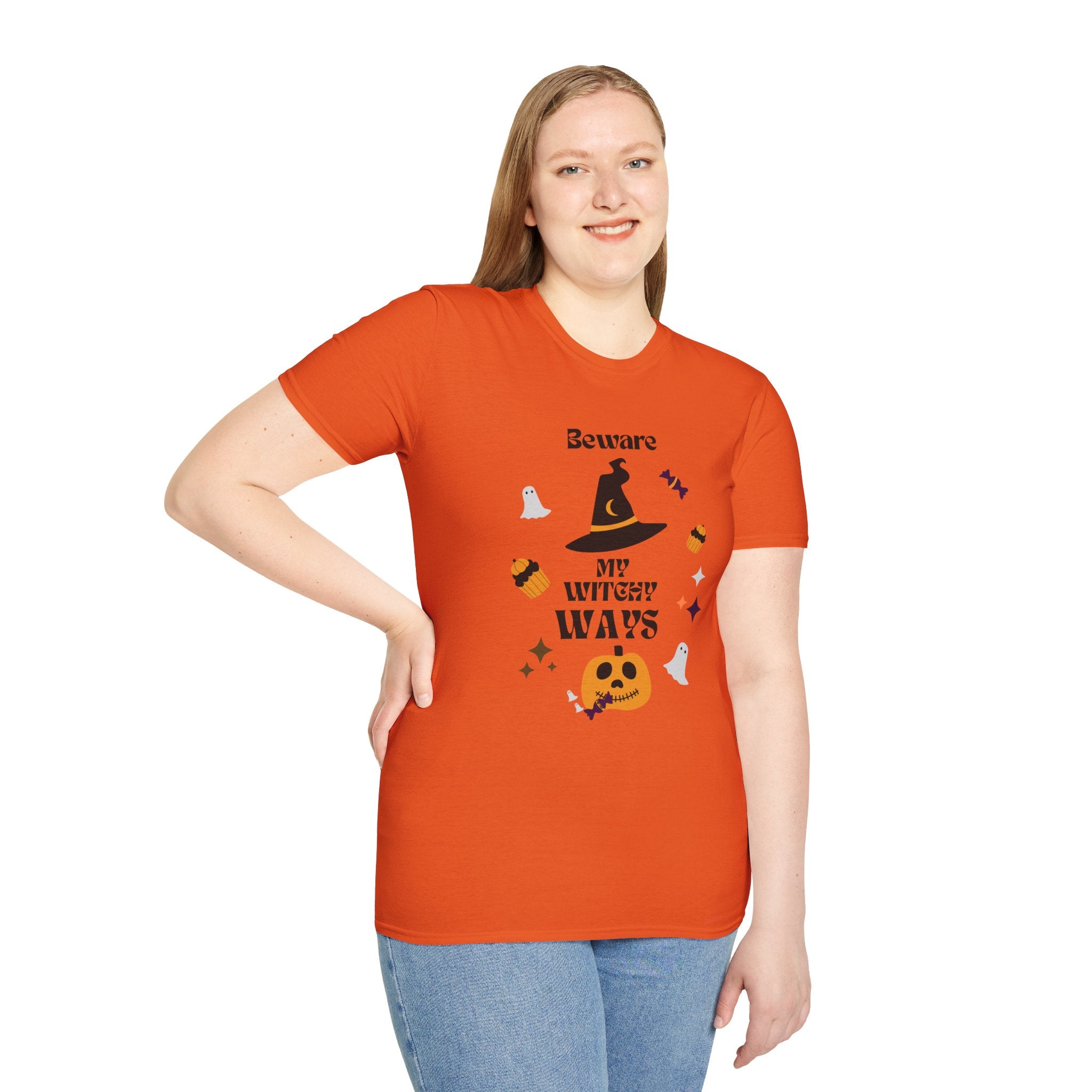 "Beware My Witch Ways" Halloween T-Shirt, Unisex, 5 colors, Fun Witchy Stuff