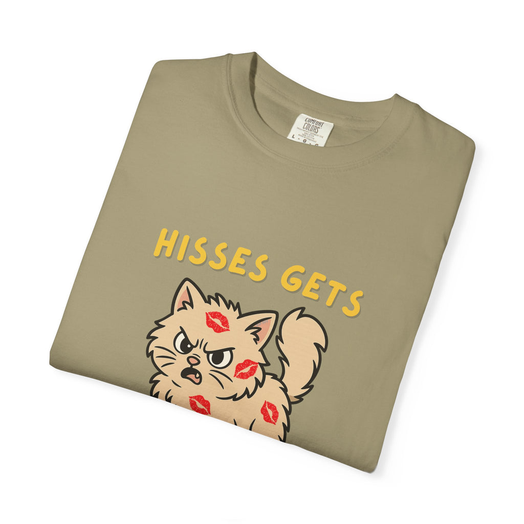 "Hisses Gets Kisses" Unisex Garment-Dyed T-Shirt,  Animal Lover Gift, Supporting Animal Rescues