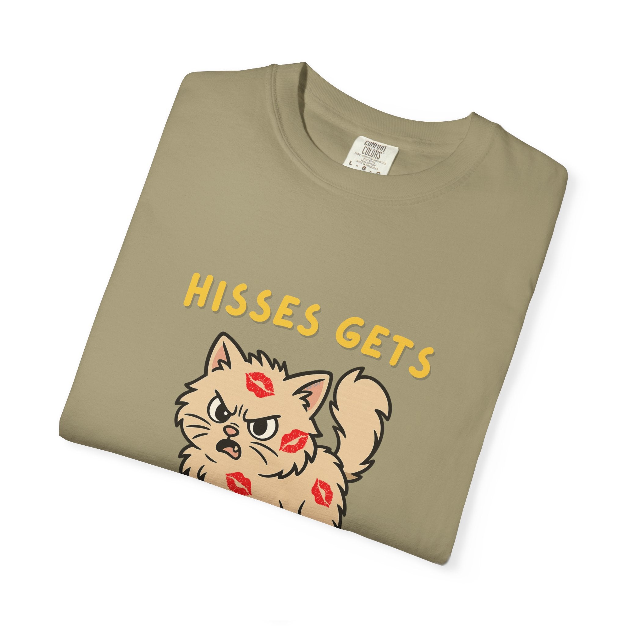 "Hisses Gets Kisses" Unisex Garment-Dyed T-Shirt,  Animal Lover Gift, Supporting Animal Rescues