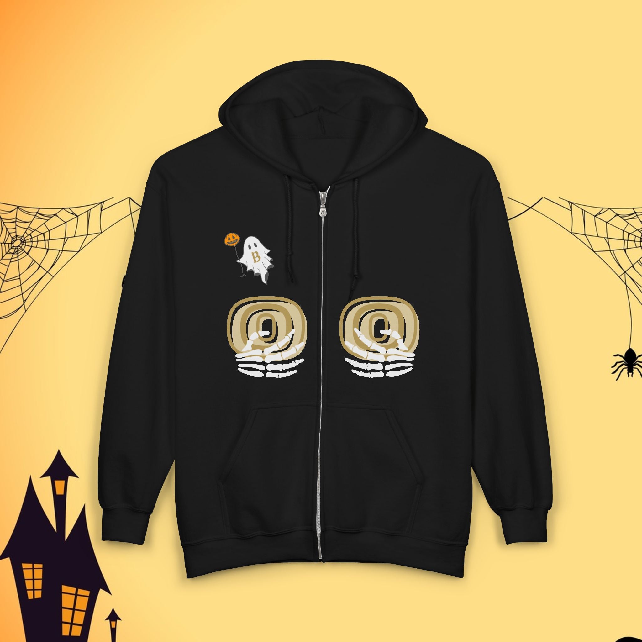 "Hold on to your Boo's" Unisex Zip Halloween Hoodie