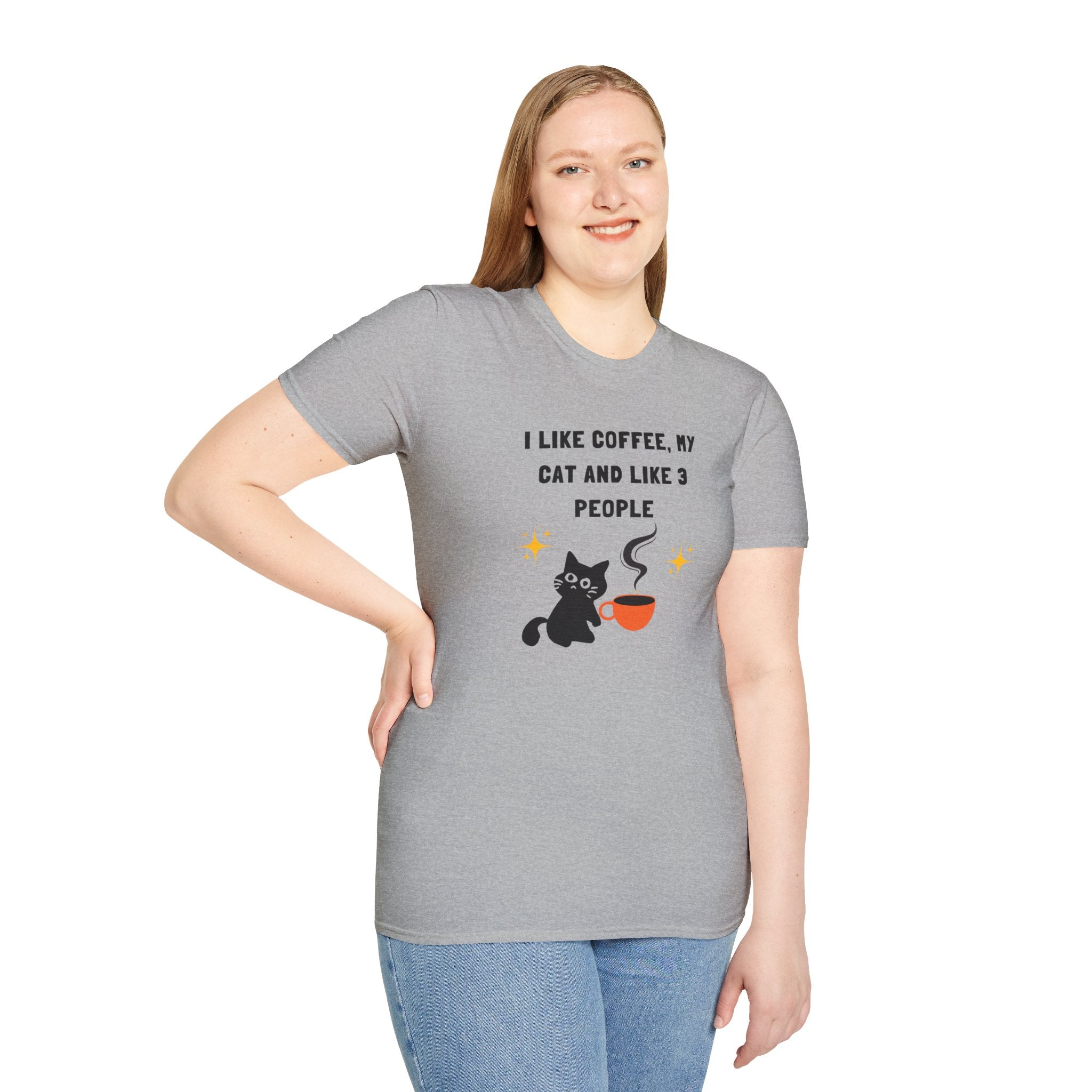 'I like Coffee & My Cat" Funny Cat Lover T-Shirt