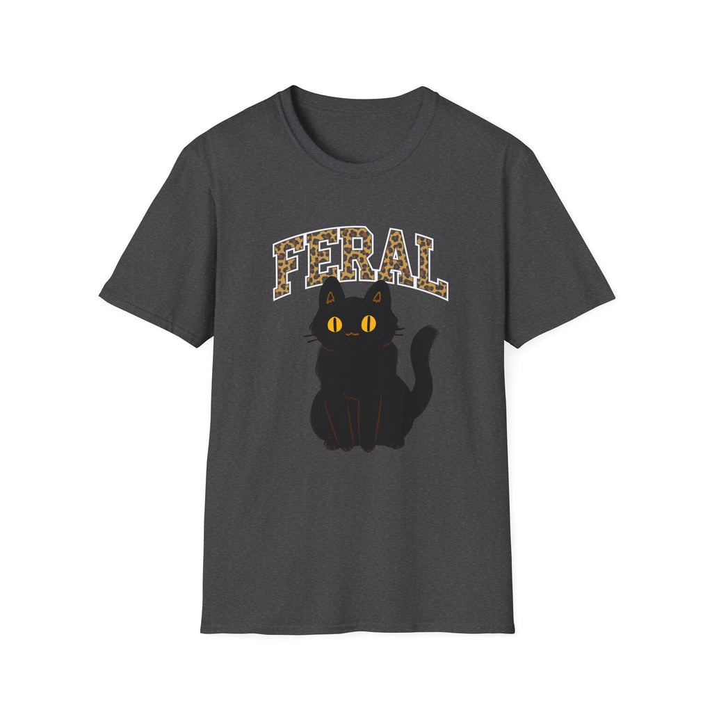 "Feral" Cat T-Shirt, Cute Cat Lover Gift, Fun Graphic Tee, Animal Lover Apparel, Cat Rescue Support