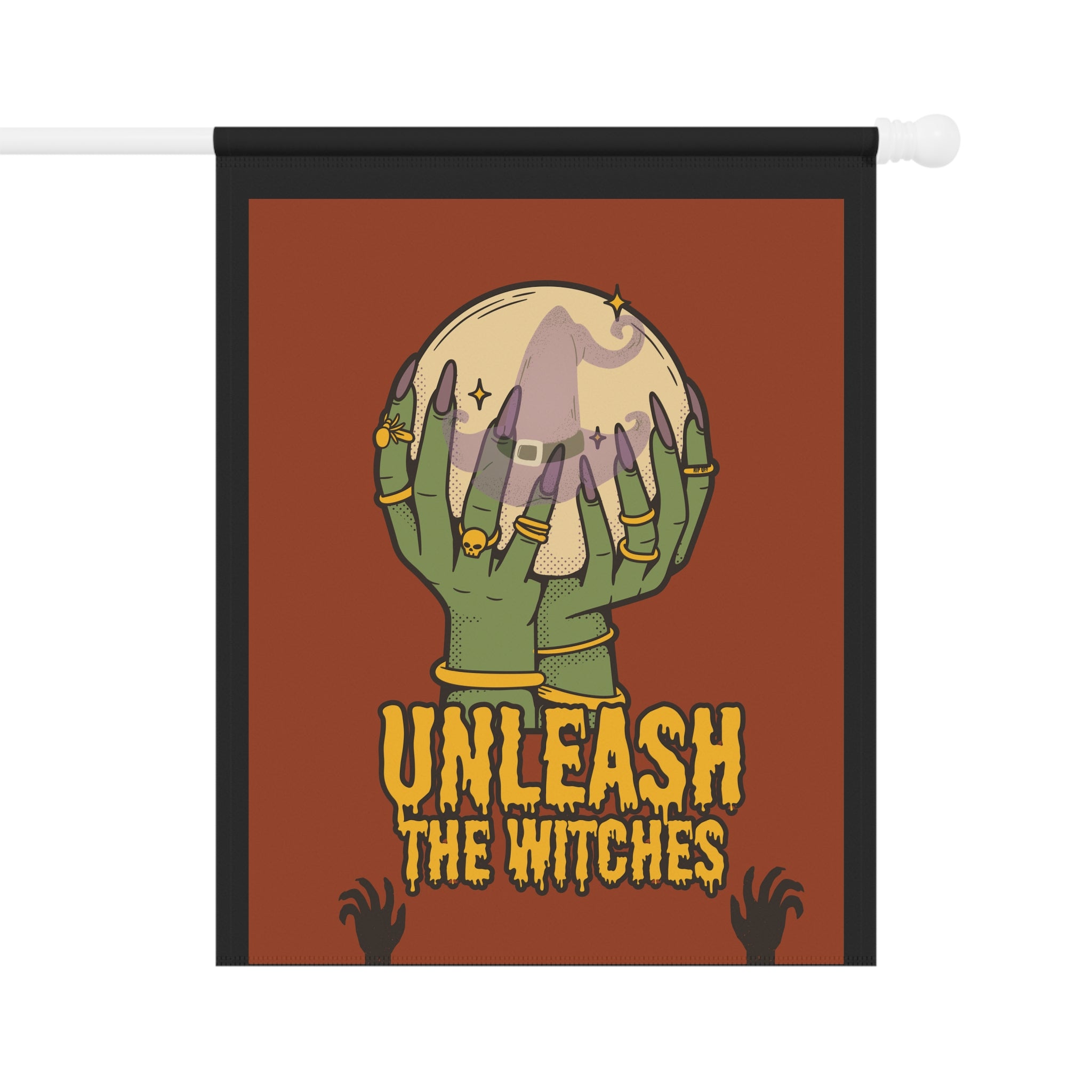 "Unleash the Witches" Halloween Garden Banners, 2 sizes, Fun Witchy stuff