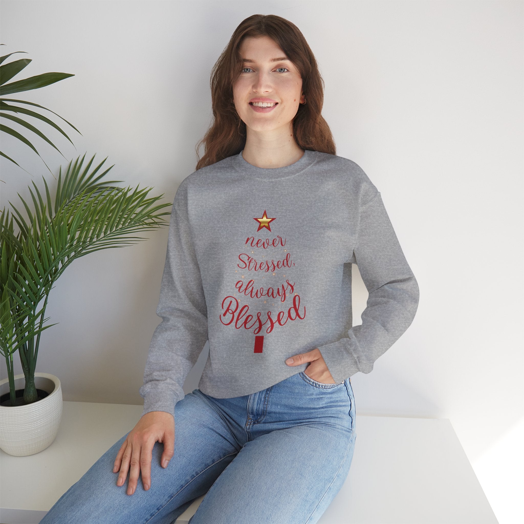 Christmas Blessing Sweatshirt — 50% to Feeding America, Fun & Casual Holiday Crewneck