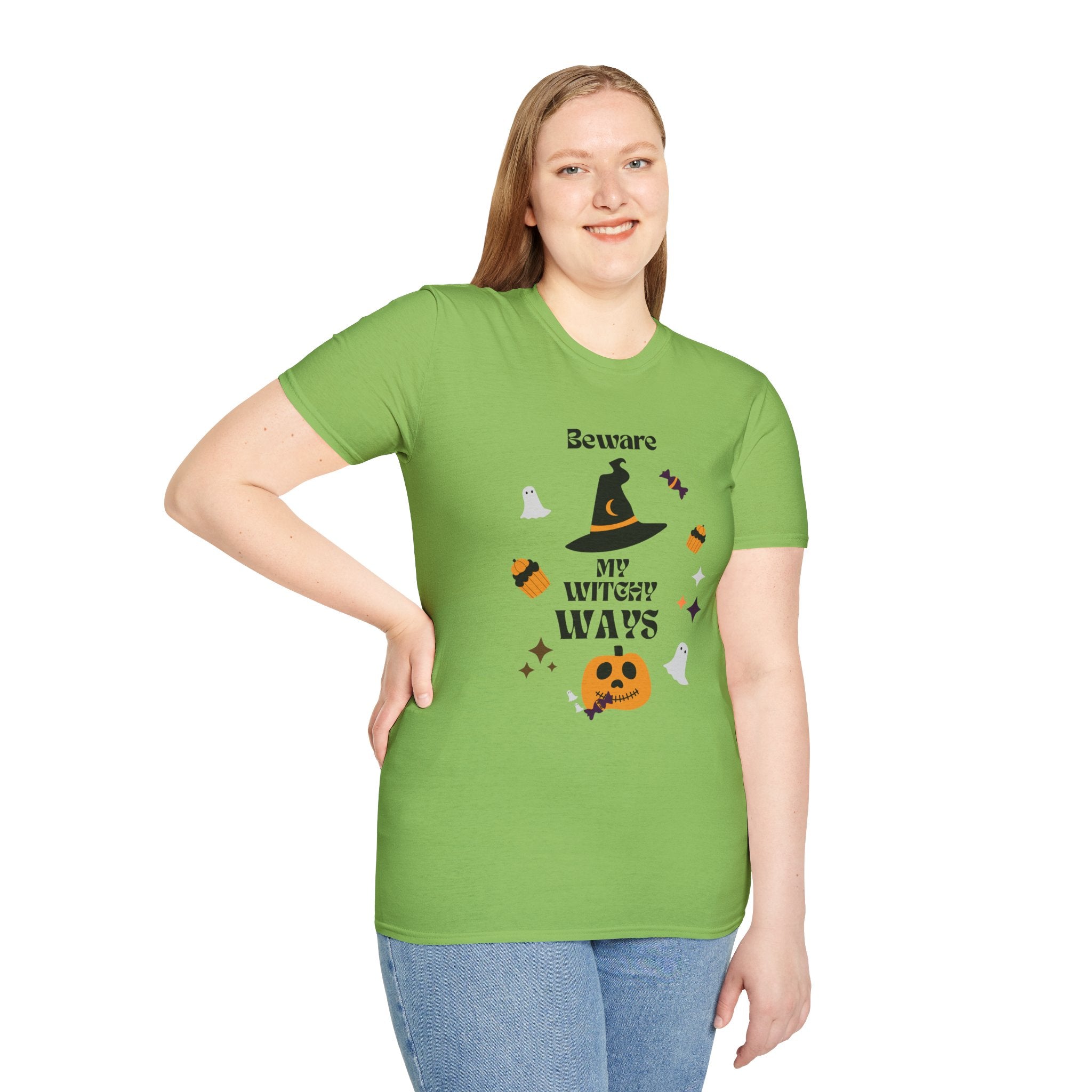 "Beware My Witch Ways" Halloween T-Shirt, Unisex, 5 colors, Fun Witchy Stuff