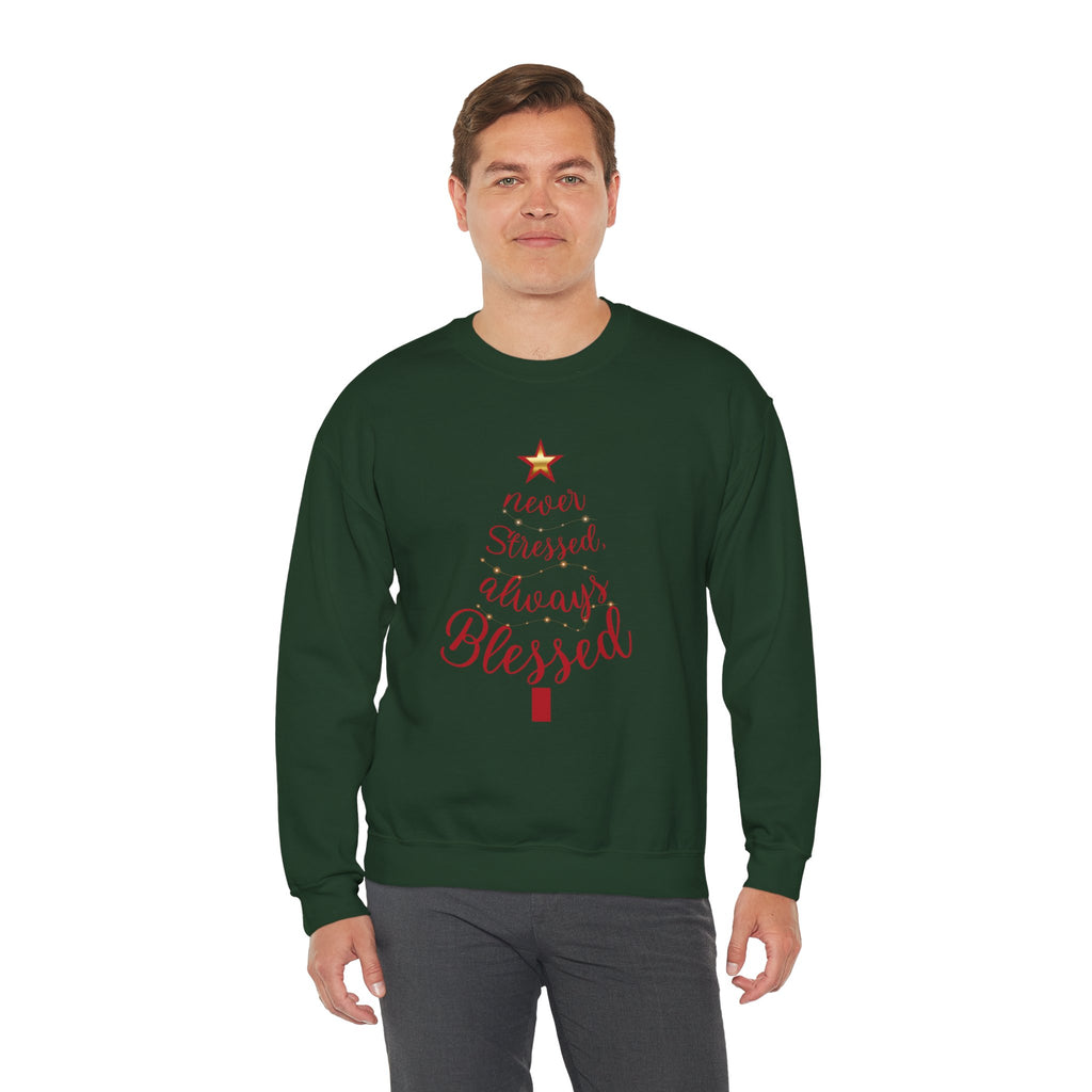 Christmas Blessing Sweatshirt — 50% to Feeding America, Fun & Casual Holiday Crewneck