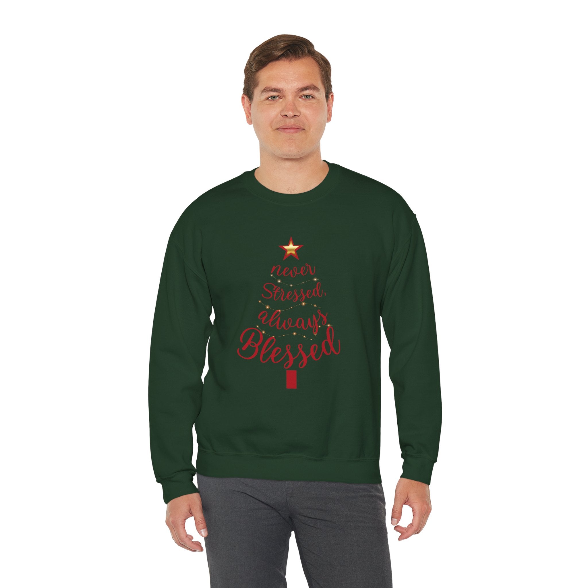 Christmas Blessing Sweatshirt — 50% to Feeding America, Fun & Casual Holiday Crewneck