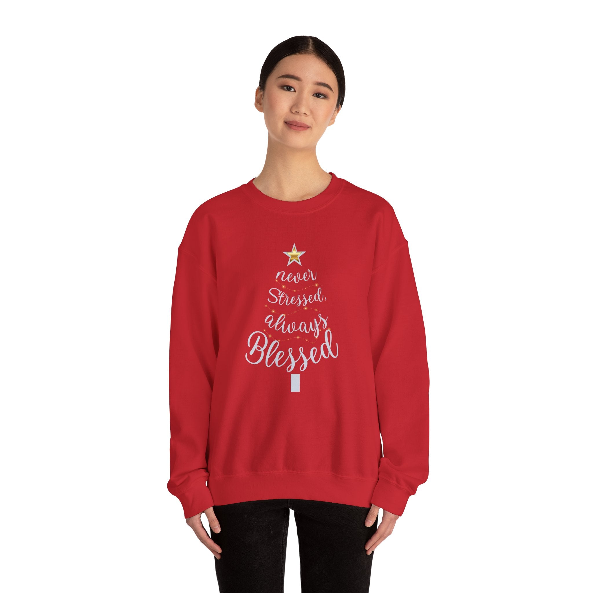 Christmas Blessing Sweatshirt — 50% to Feeding America, Fun & Casual Holiday Crewneck