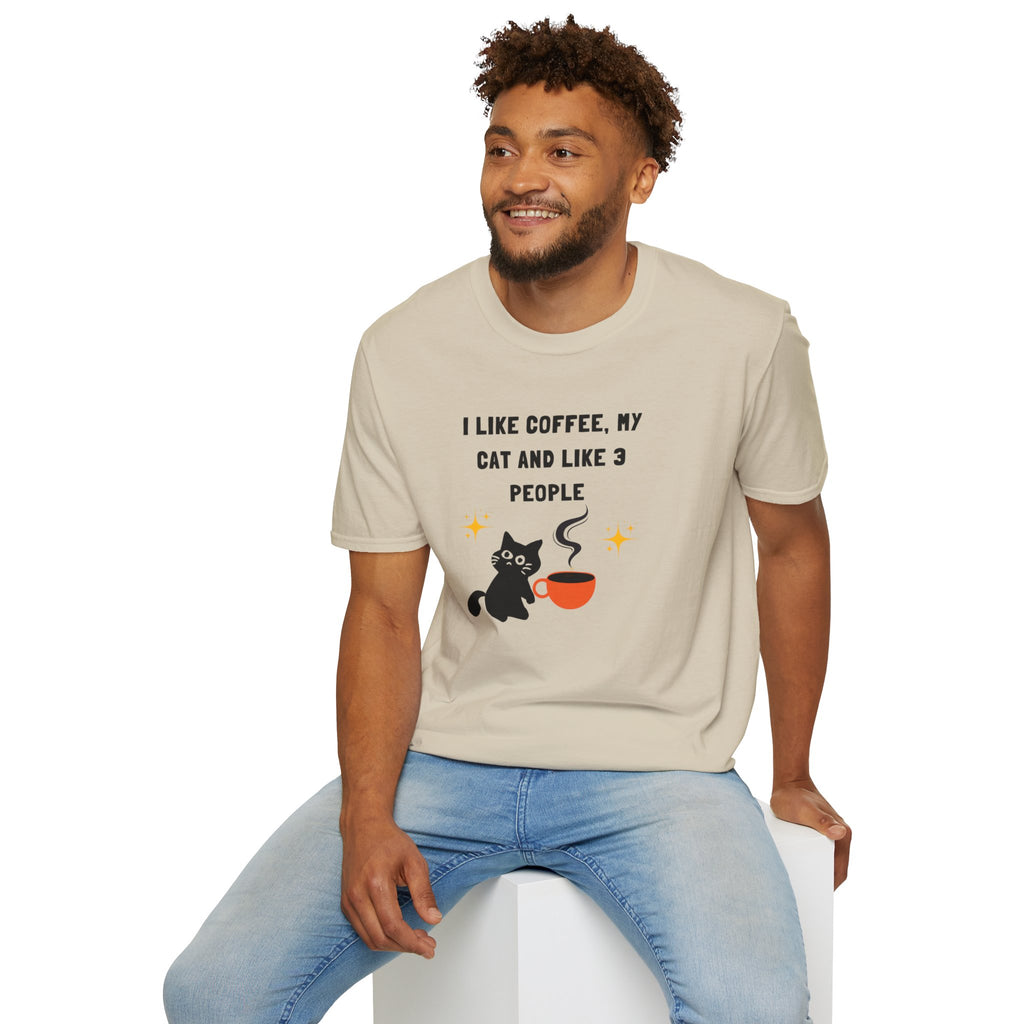 'I like Coffee & My Cat" Funny Cat Lover T-Shirt
