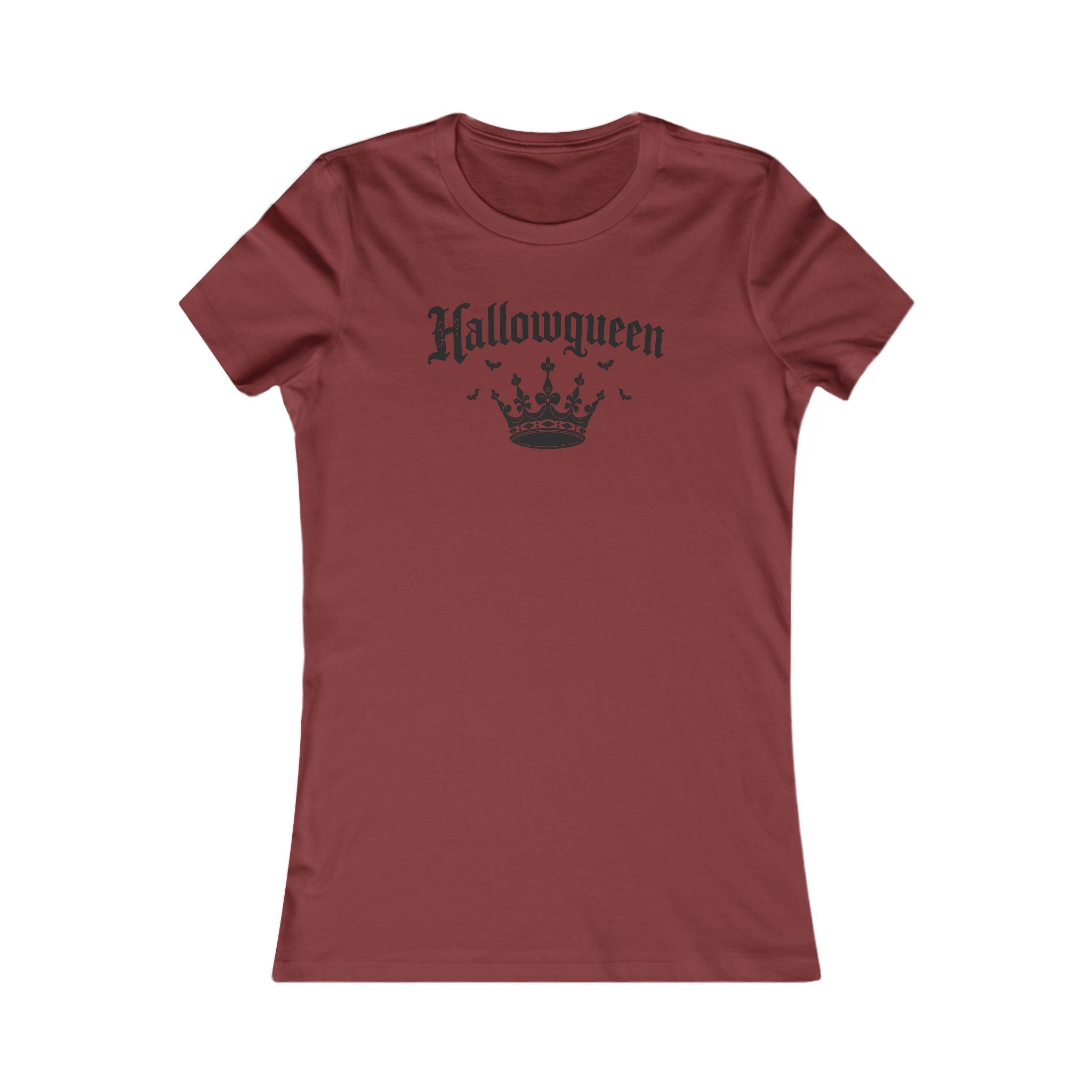 "HallowQueen" Women's favorite fitted tee, Halloween T-shirts