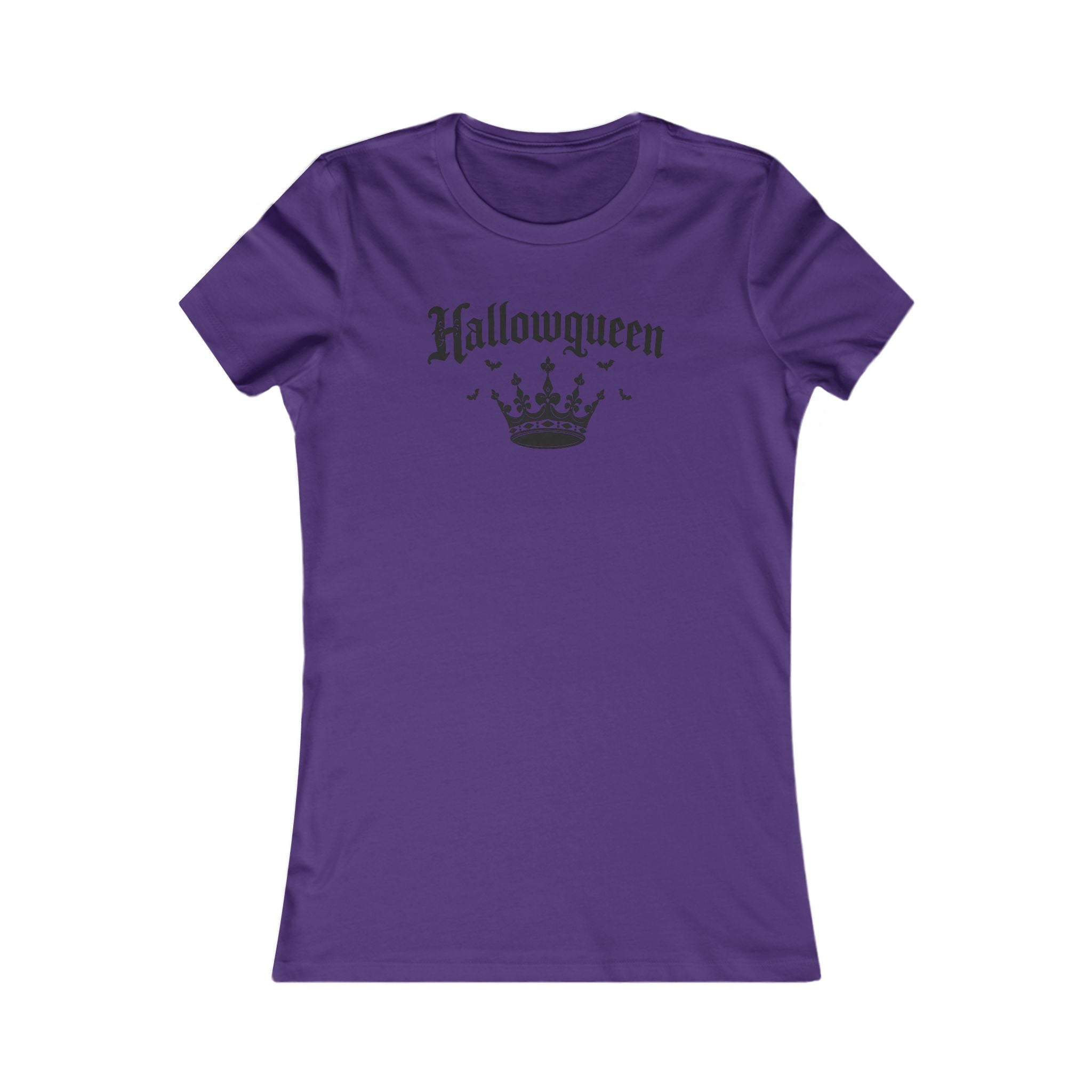 "HallowQueen" Women's favorite fitted tee, Halloween T-shirts