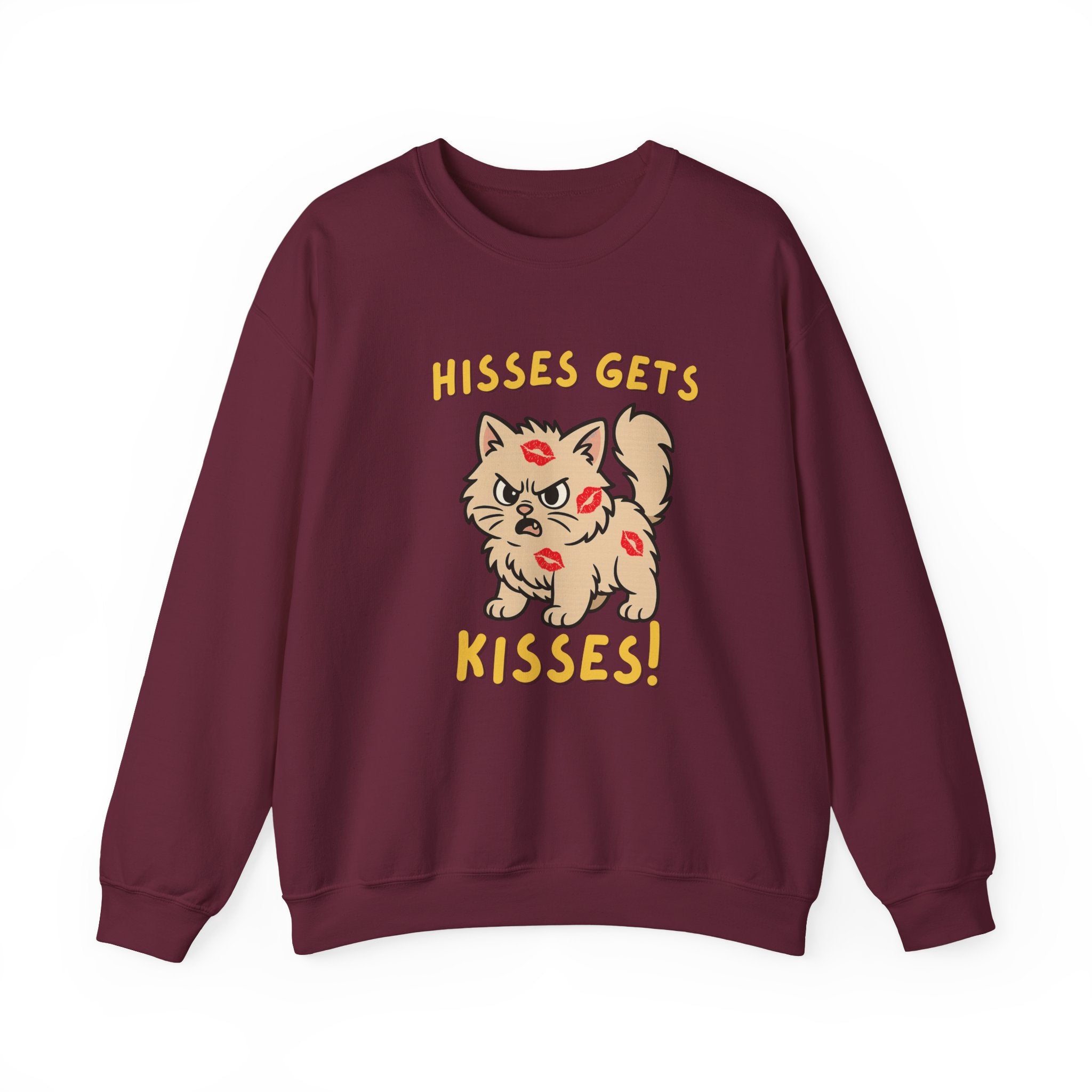 'Hisses Gets Kisses" Unisex Sweatshirt | Supporting Cat Rescues