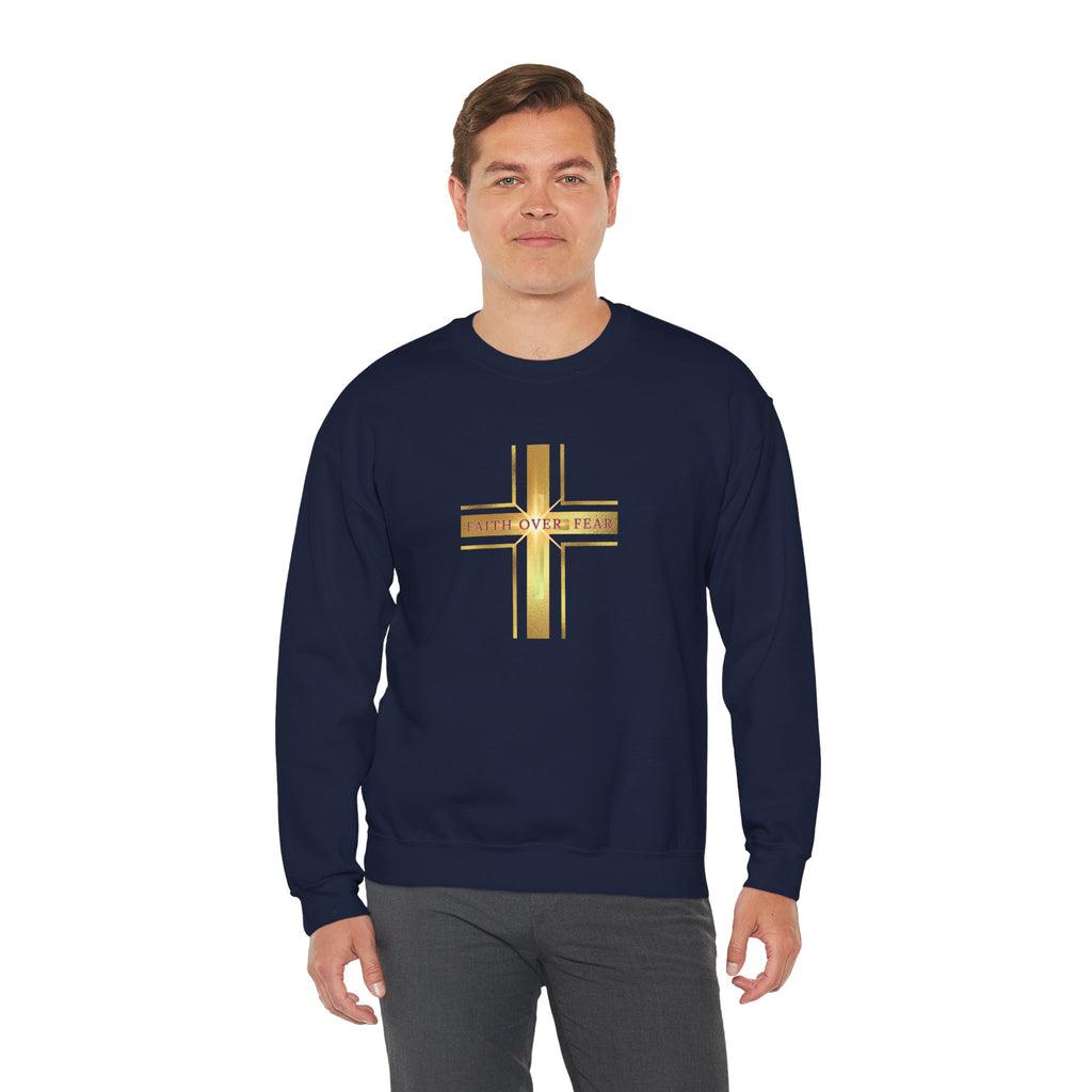 Faith Over Fear Crewneck Sweatshirt — 50% to Feeding America, Spiritual Gifts