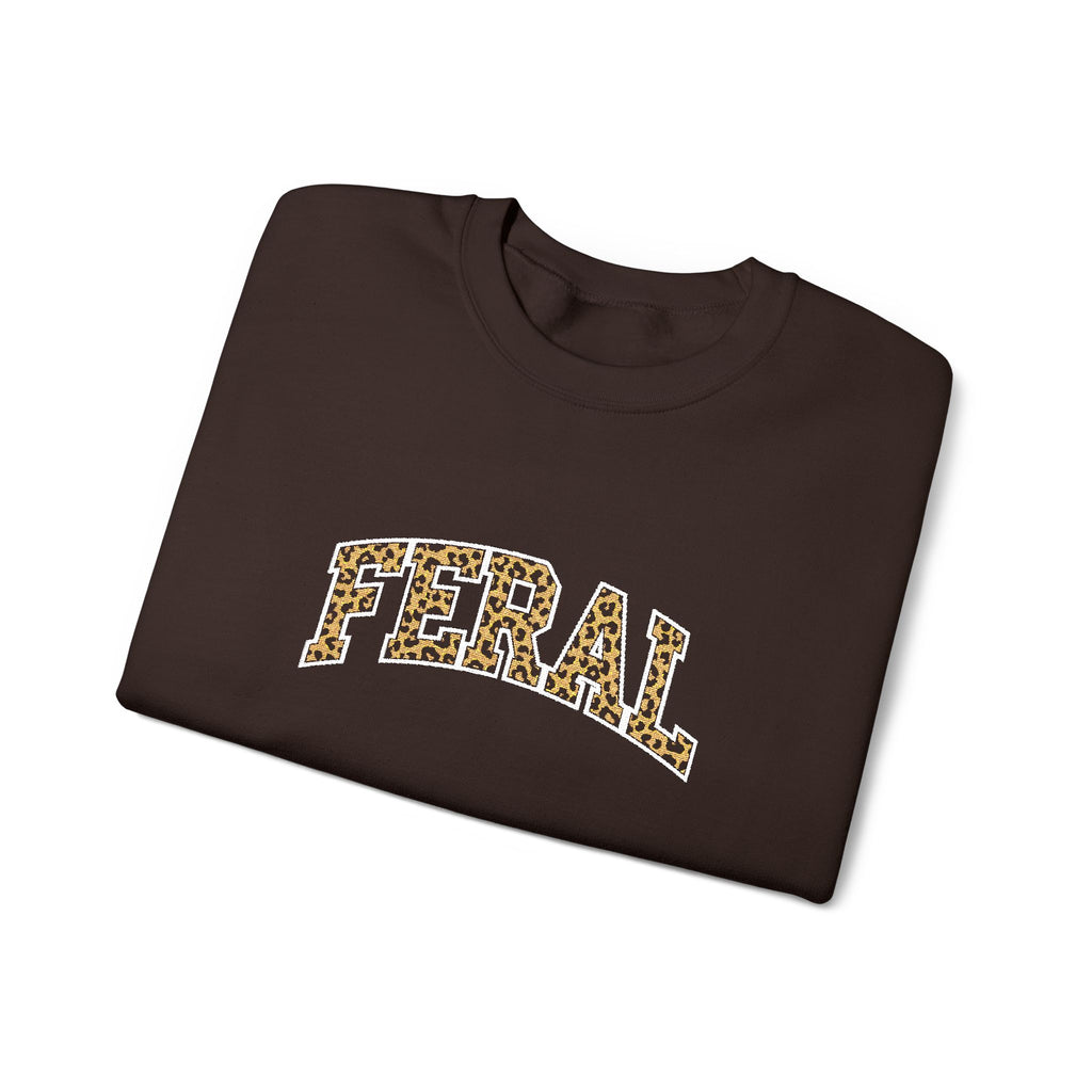 "Feral" Cat Rescue Support Embrodiery Sweatshirt, 5 colors