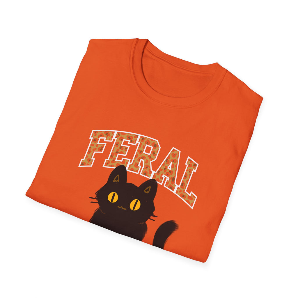 "Feral" Cat T-Shirt, Cute Cat Lover Gift, Fun Graphic Tee, Animal Lover Apparel, Cat Rescue Support