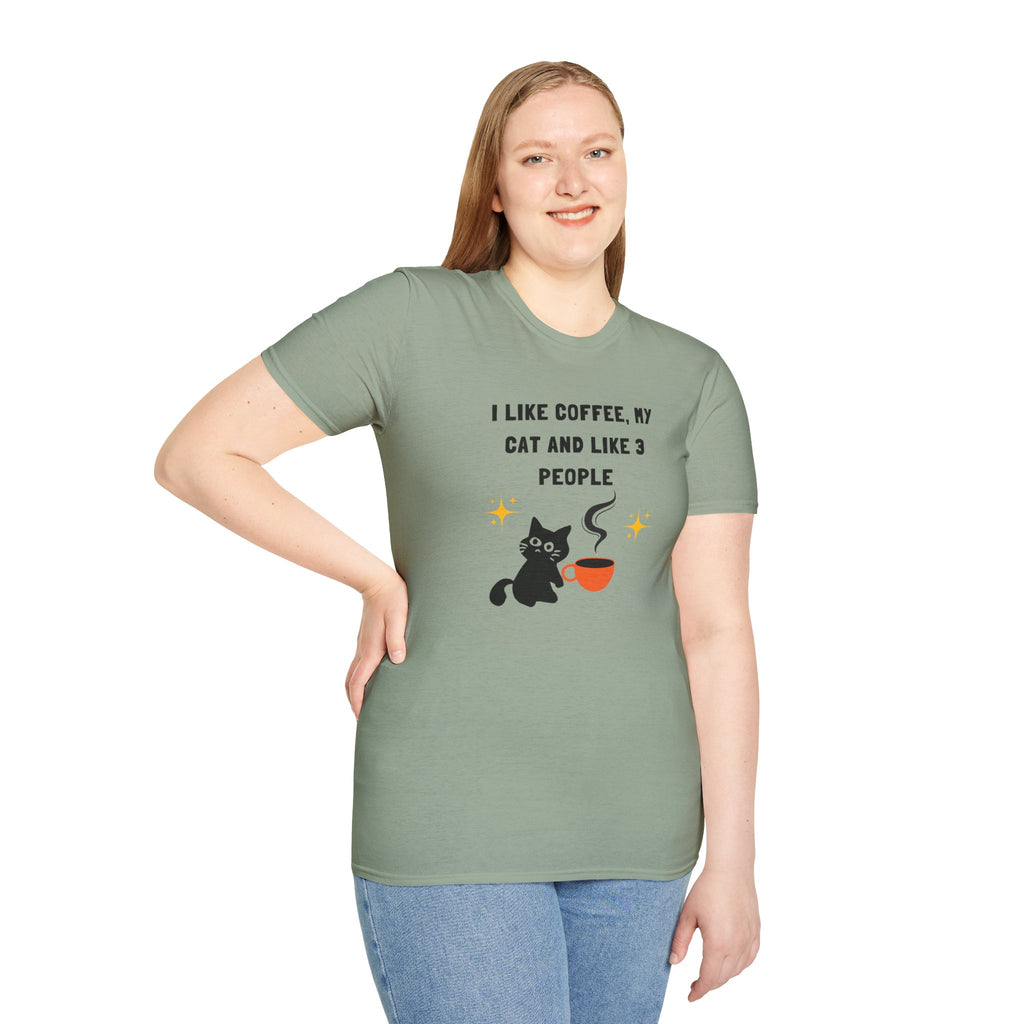 'I like Coffee & My Cat" Funny Cat Lover T-Shirt
