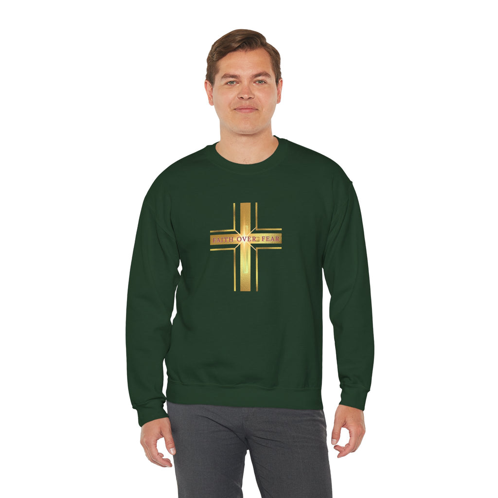 Faith Over Fear Crewneck Sweatshirt — 50% to Feeding America, Spiritual Gifts