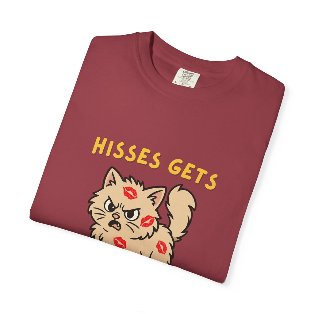 "Hisses Gets Kisses" Unisex Garment-Dyed T-Shirt,  Animal Lover Gift, Supporting Animal Rescues