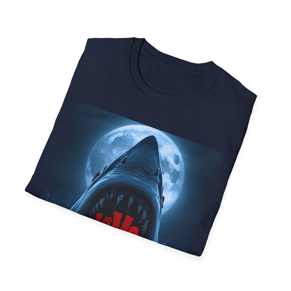 "Javs the Fubar Vampire"  Inspired Unisex Softstyle T-Shirt | Shark Fan Tee, Movie Night Shirt, Gift for Horror Lovers, Summer Casual Wear, Ocean Themed Apparel