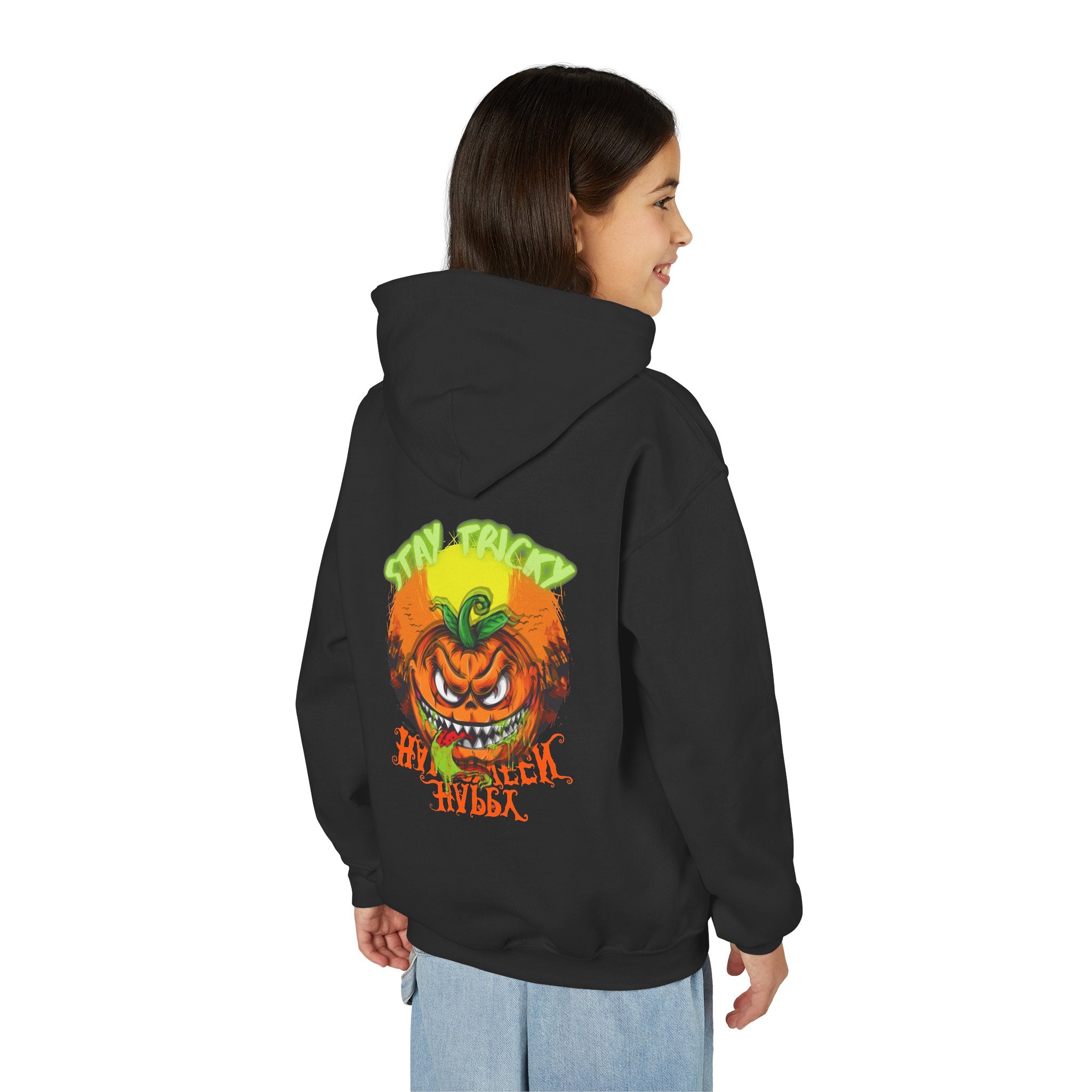 "Stay Tricky" Youth Halloween Hoodie, Trick or Treats!