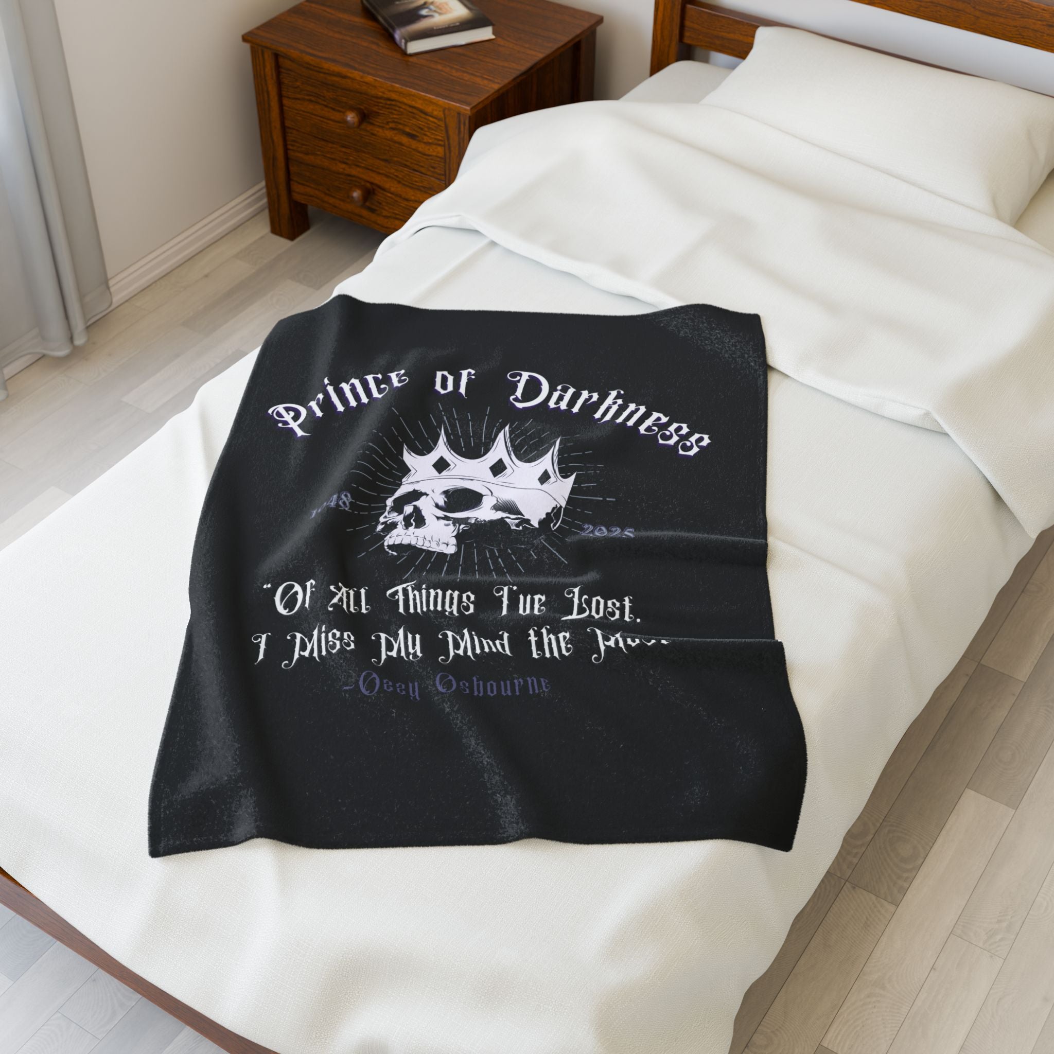 "Prince of Darkness" Velveteen Plush Blanket, Ozzy Tribute