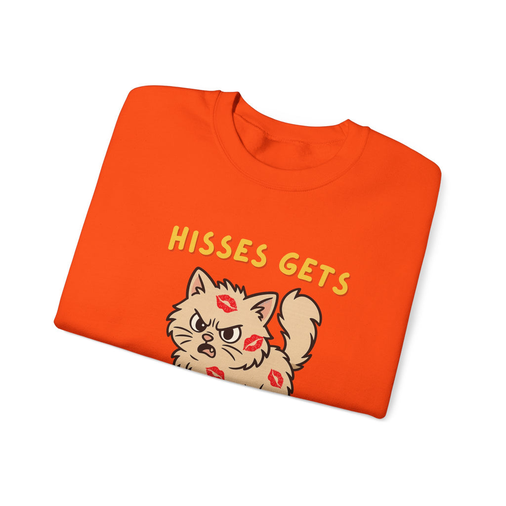 'Hisses Gets Kisses" Unisex Sweatshirt | Supporting Cat Rescues