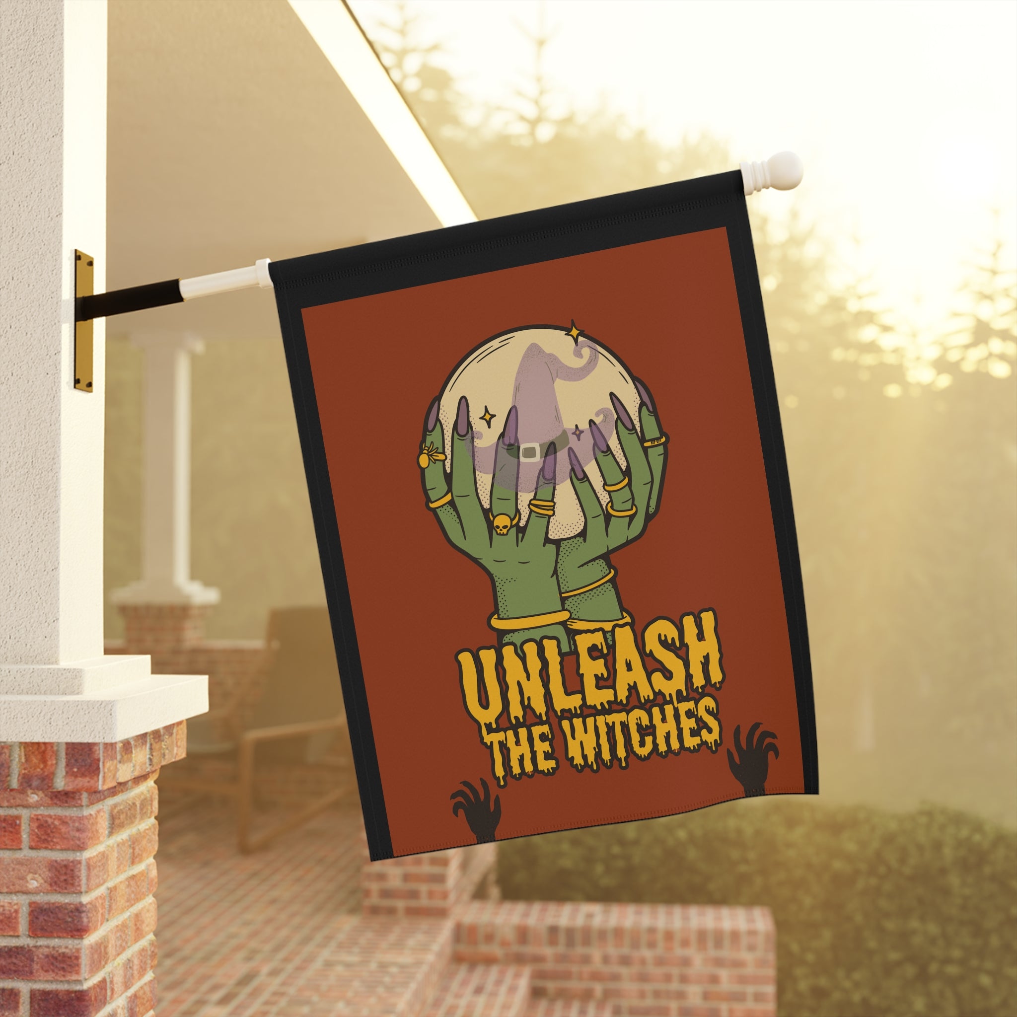 "Unleash the Witches" Halloween Garden Banners, 2 sizes, Fun Witchy stuff