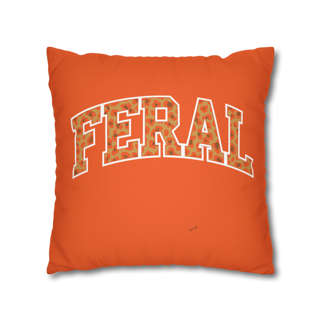 "Feral" and " Fur Hire" Cat Reversible Halloween Pillowcase, 3 sizes