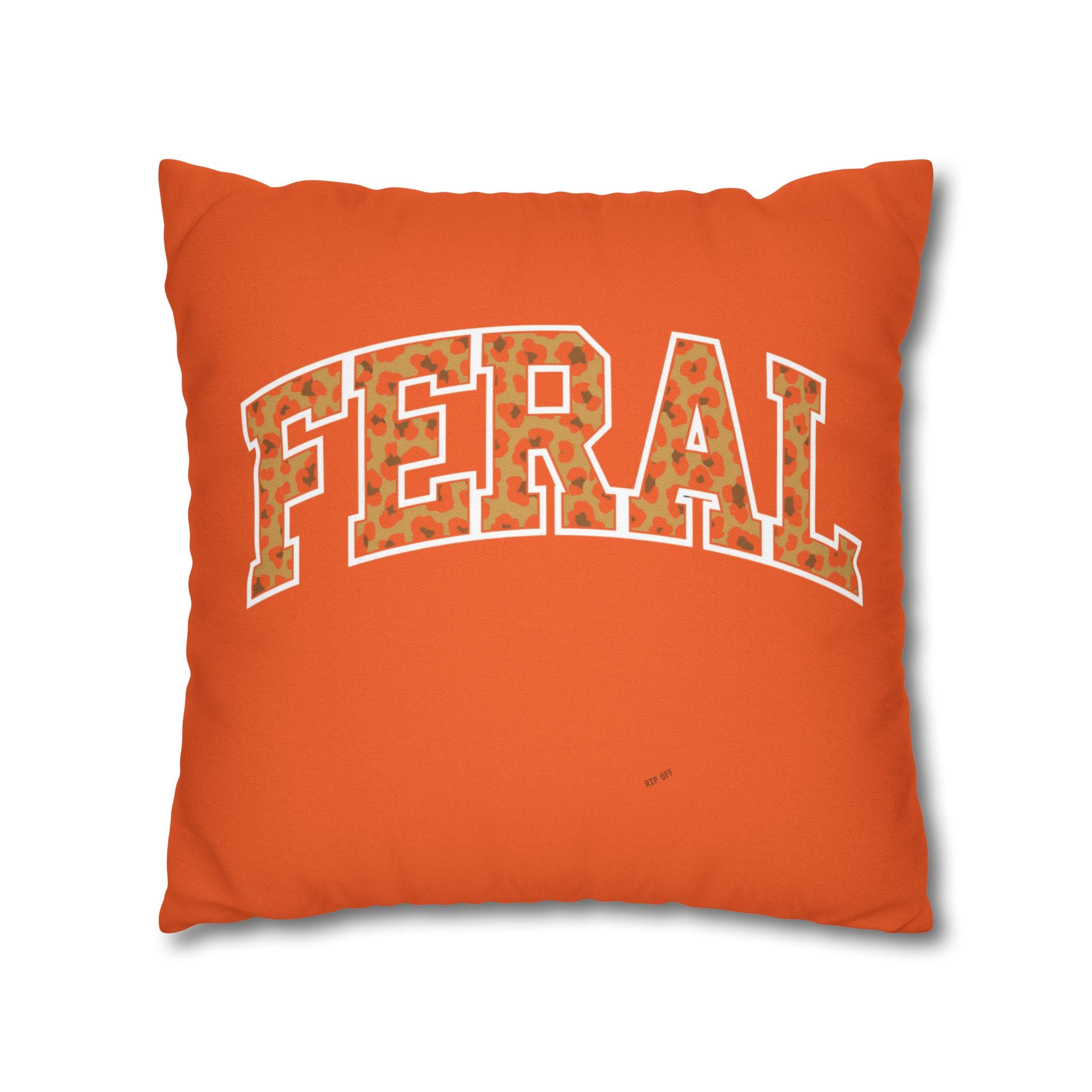 "Feral" and " Fur Hire" Cat Reversible Halloween Pillowcase, 3 sizes