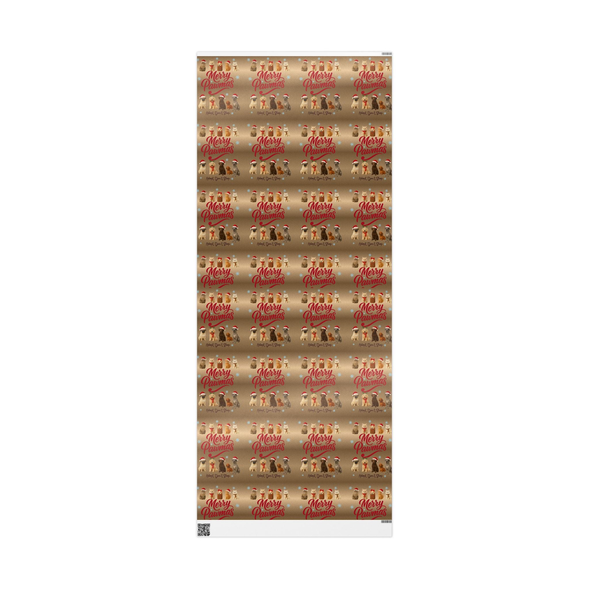 Merry Pawmas Dog Christmas Wrapping Paper- Supporting Animal Rescues, Adopt don't Shop