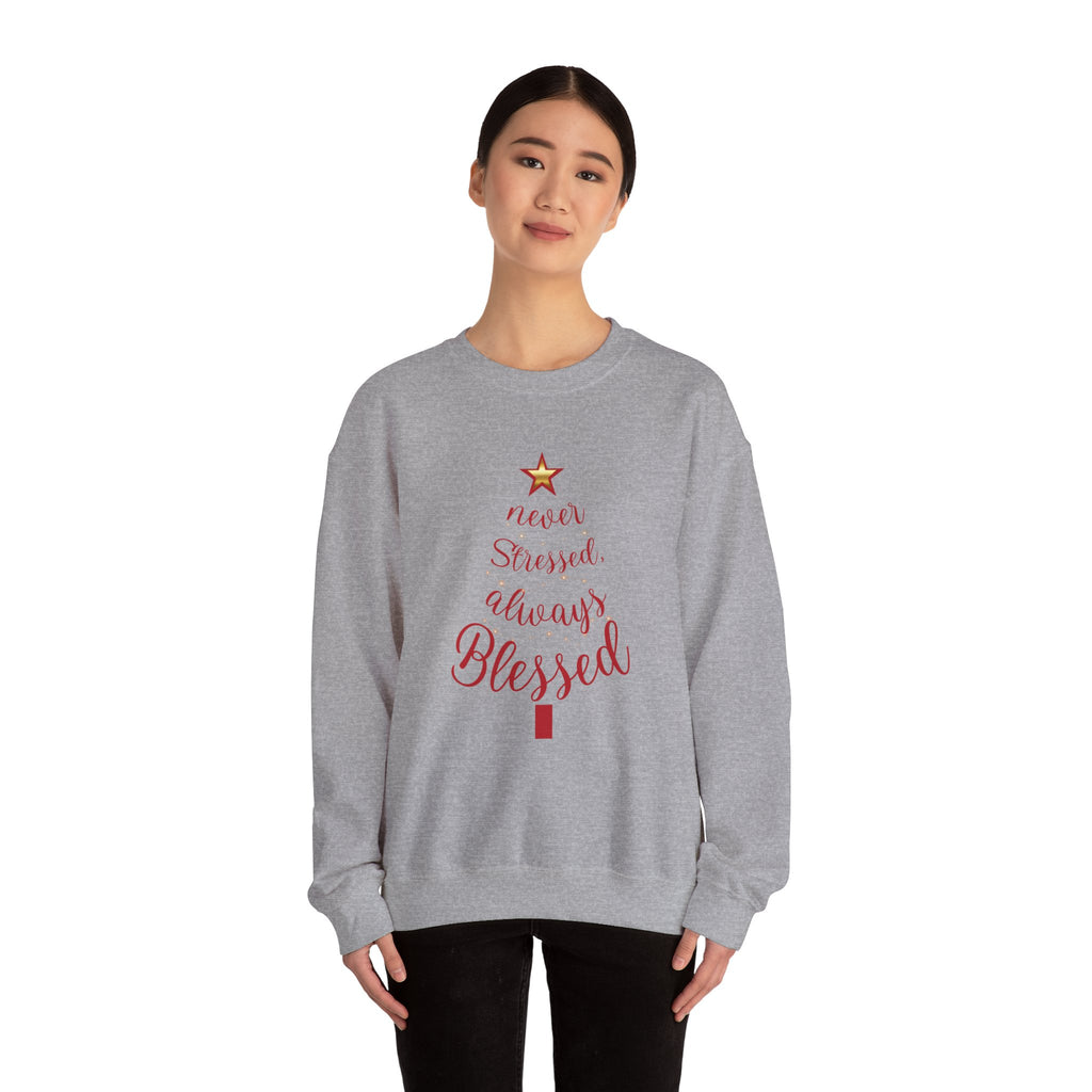 Christmas Blessing Sweatshirt — 50% to Feeding America, Fun & Casual Holiday Crewneck