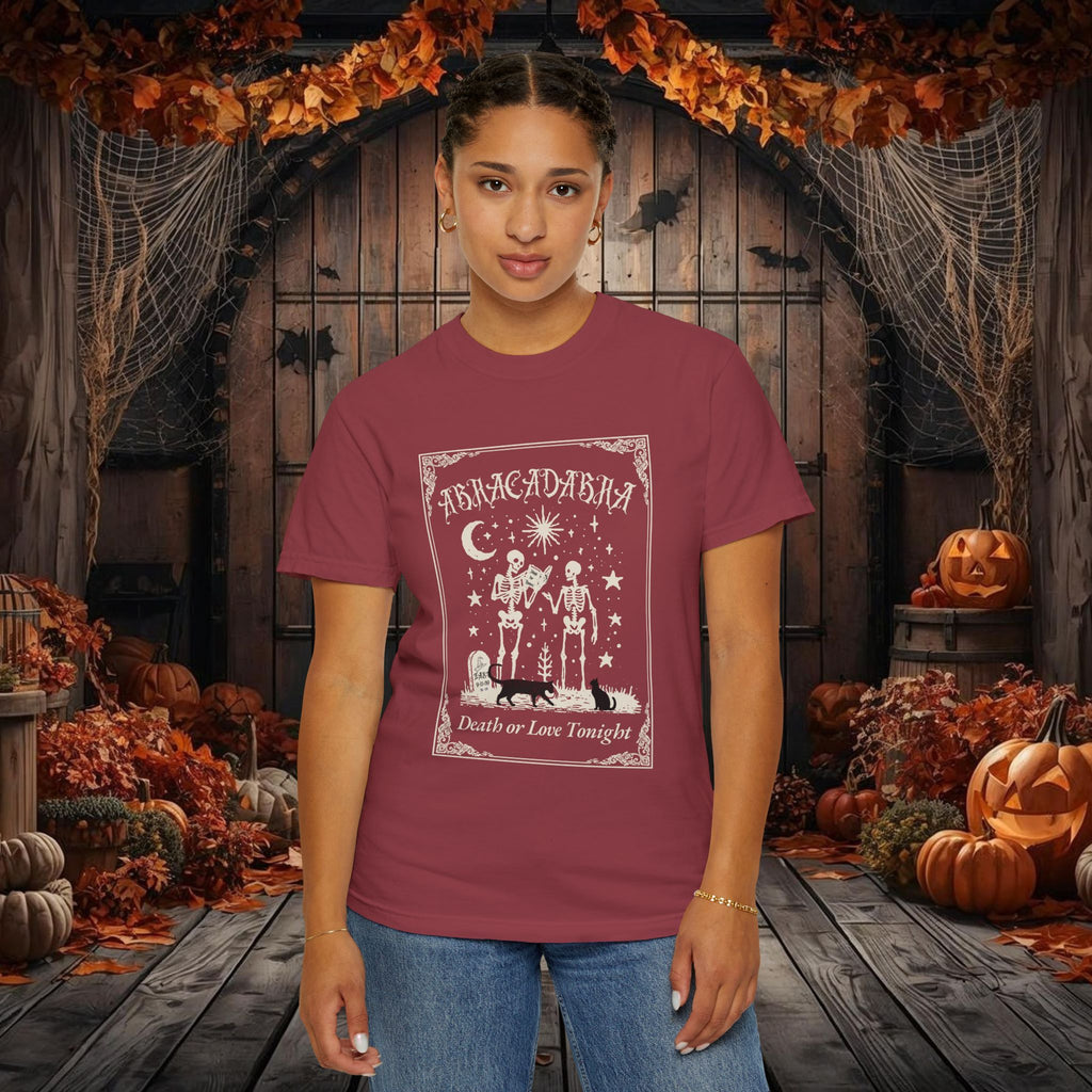 "Abracadrabra" Make it So, Skeleton Unisex Vintage style t-shirt Halloween