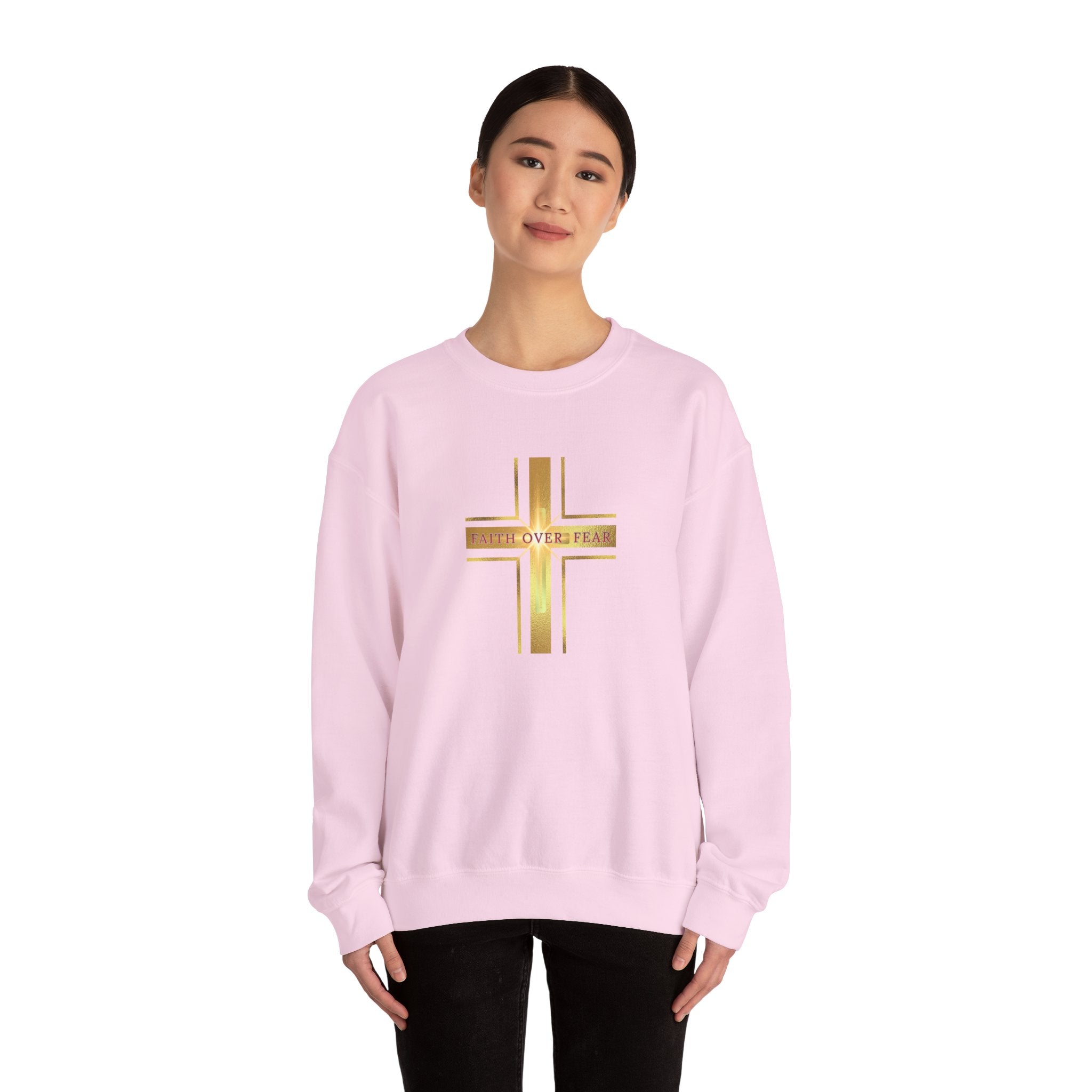Faith Over Fear Crewneck Sweatshirt — 50% to Feeding America, Spiritual Gifts