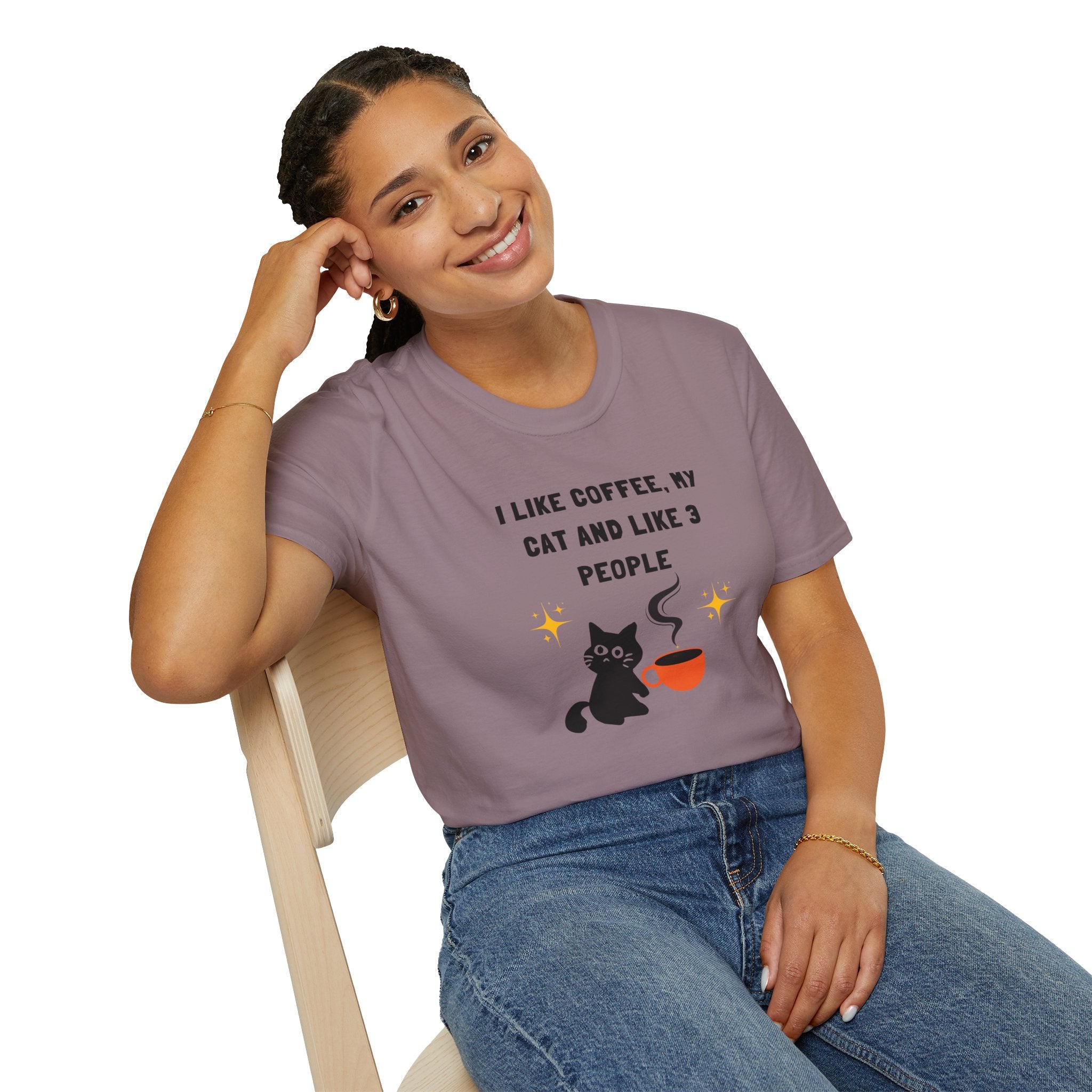 'I like Coffee & My Cat" Funny Cat Lover T-Shirt
