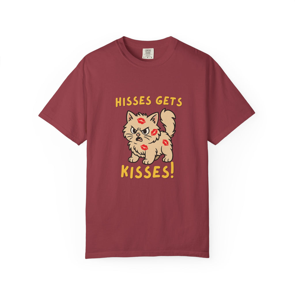 "Hisses Gets Kisses" Unisex Garment-Dyed T-Shirt,  Animal Lover Gift, Supporting Animal Rescues