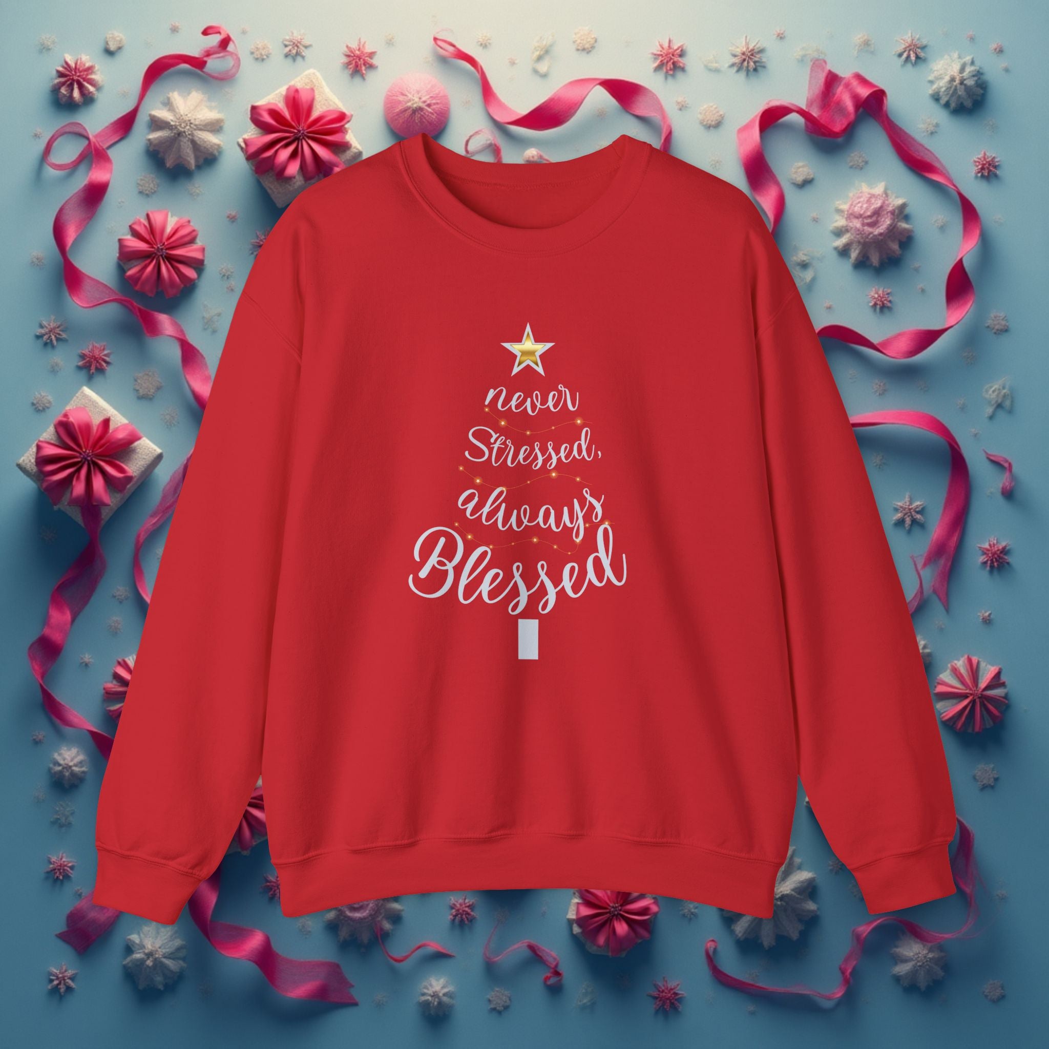 Christmas Blessing Sweatshirt — 50% to Feeding America, Fun & Casual Holiday Crewneck