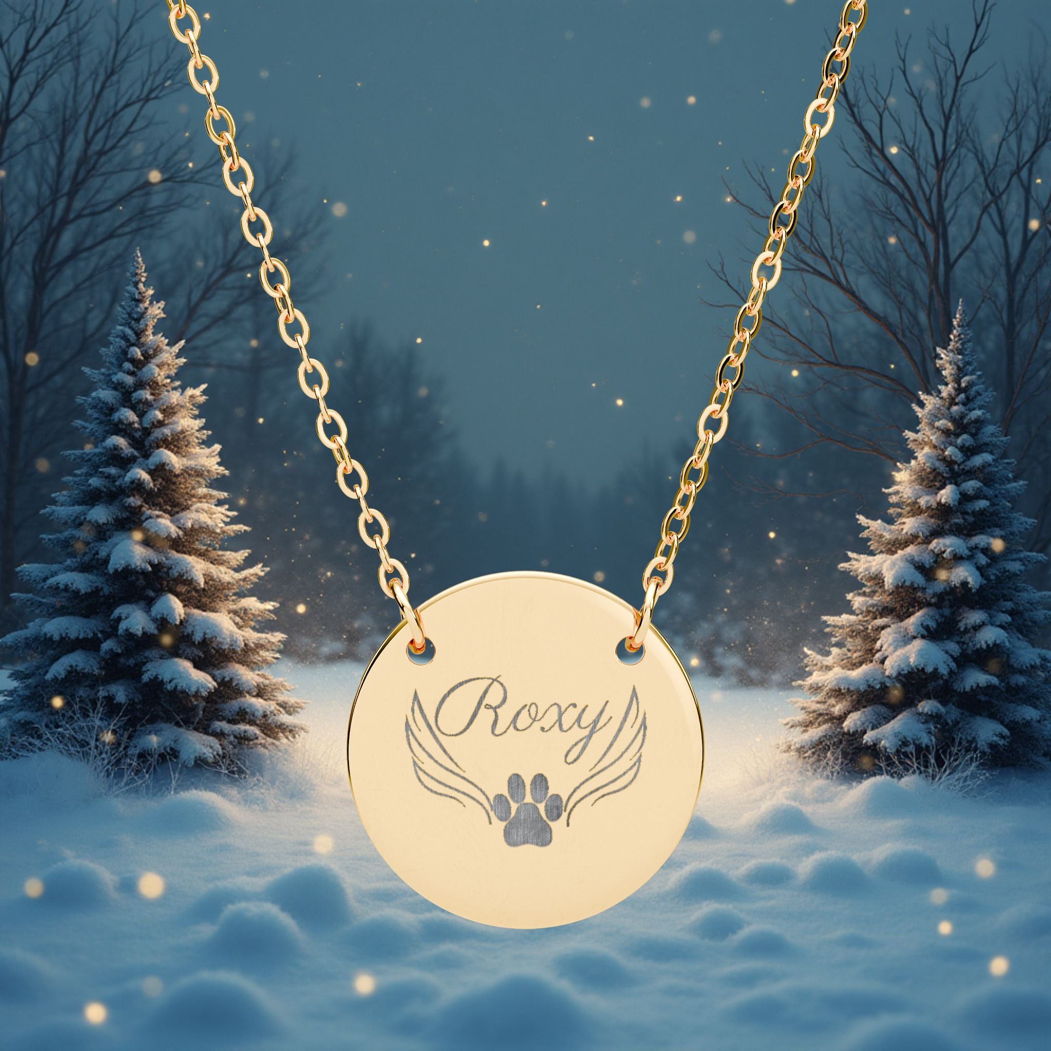 Necklace, Engraved, Personal, Pet , Fur Love Gift, 18K Gold PVD, 18K Rose Gold PVD, Charity 50% profit to Animal Rescuers